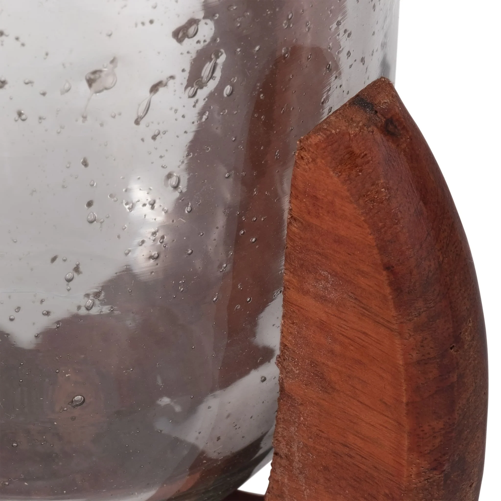 Glass, 7" Votive Holder W/ Base, Brown/clear - Image 5