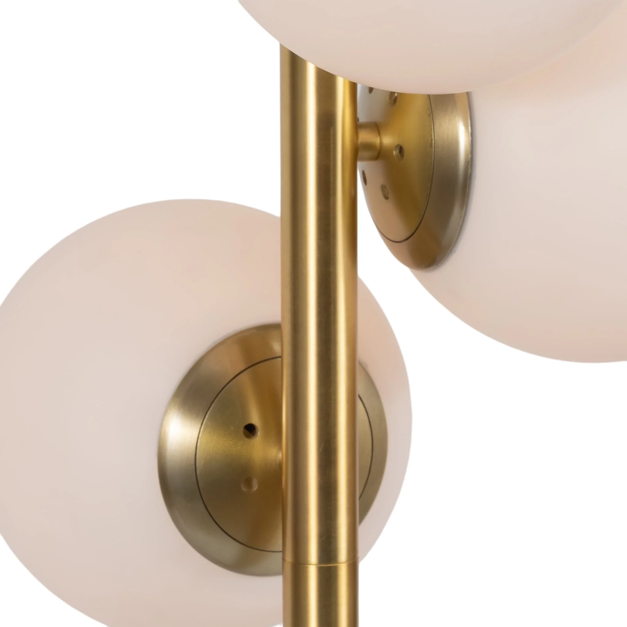 Glass 72" Frosted Globe Floor Lamp, Gold - Image 6