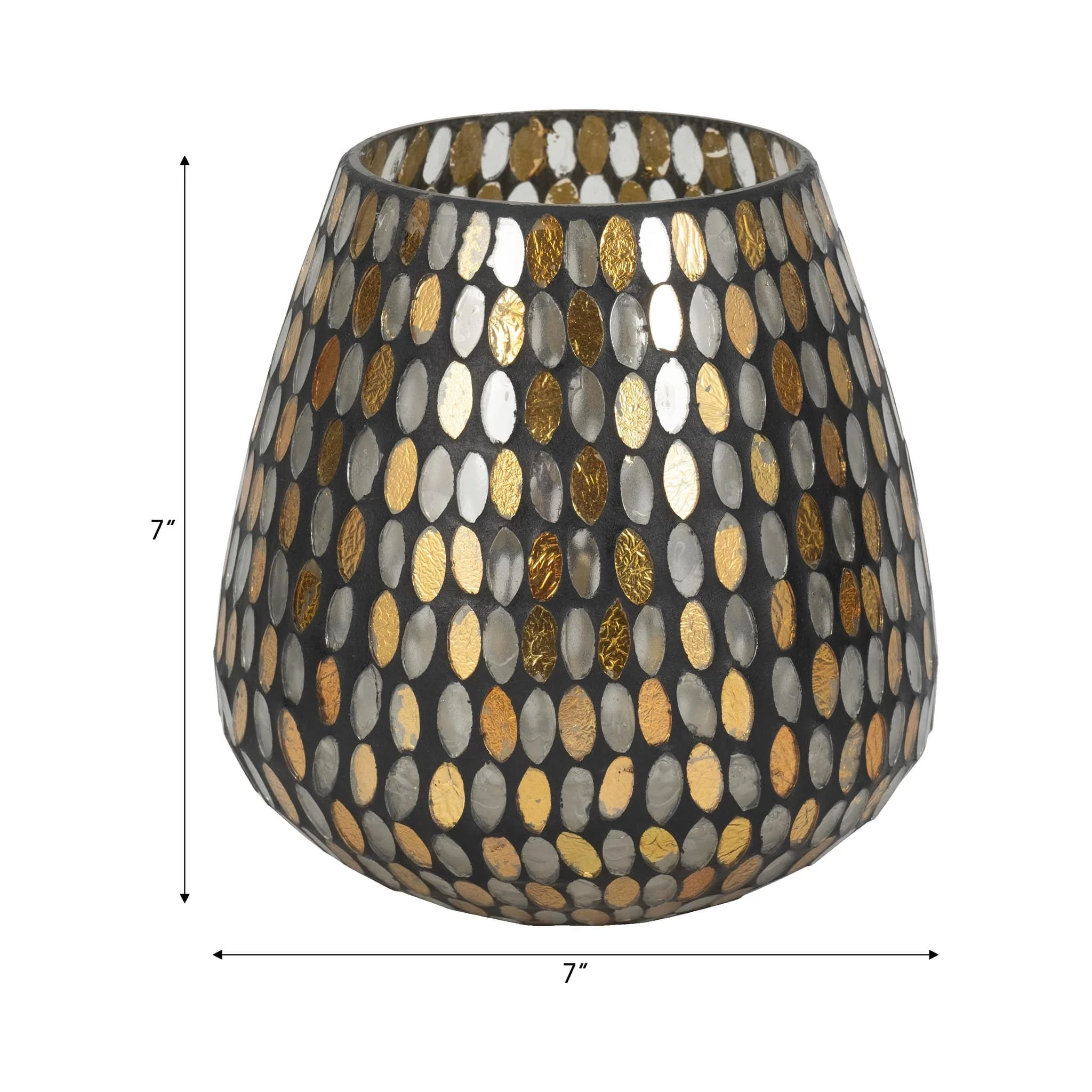 Glass, 7"h Votive Holder, Copper - Image 7