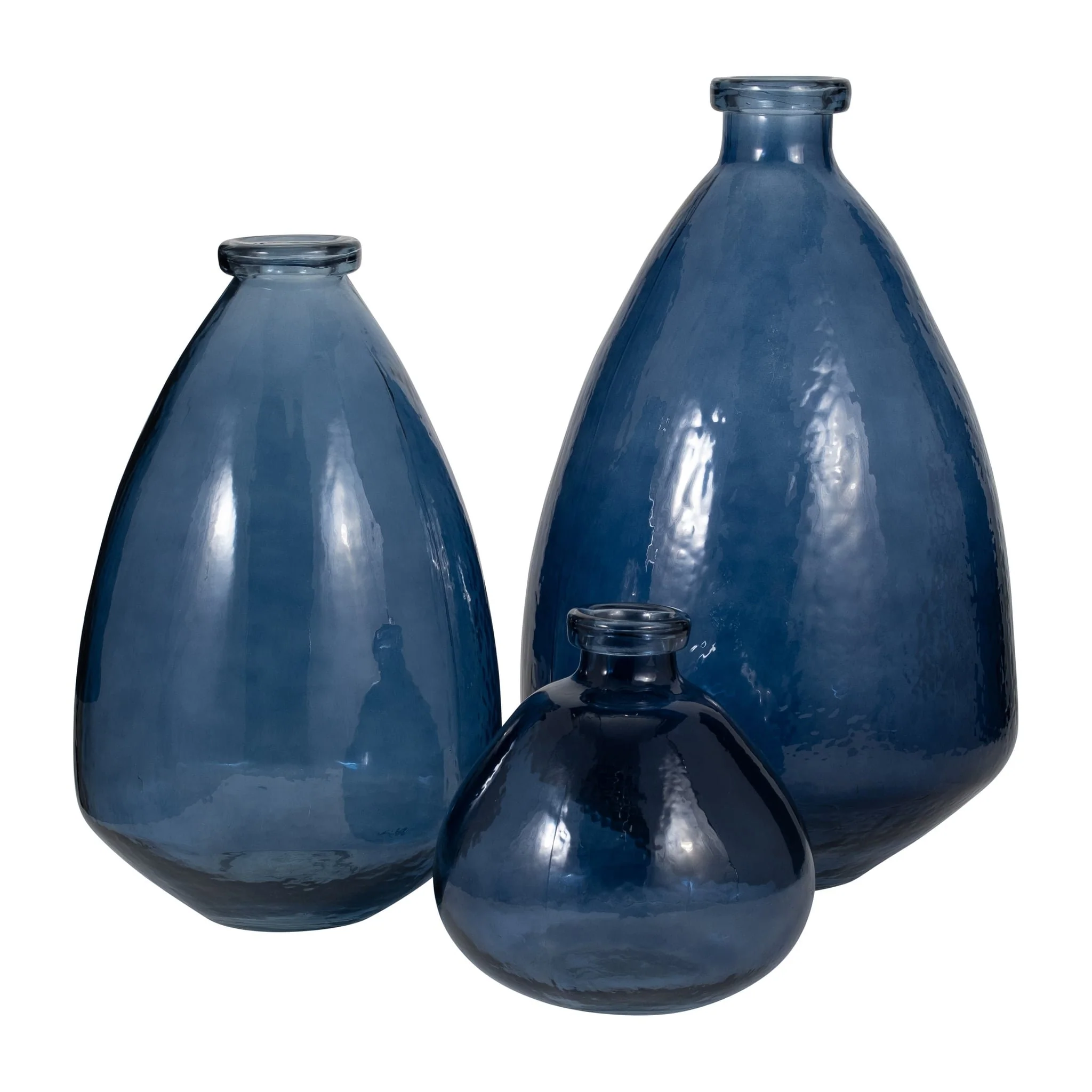Glass, 8" Balloon Vase, Blue - Image 7