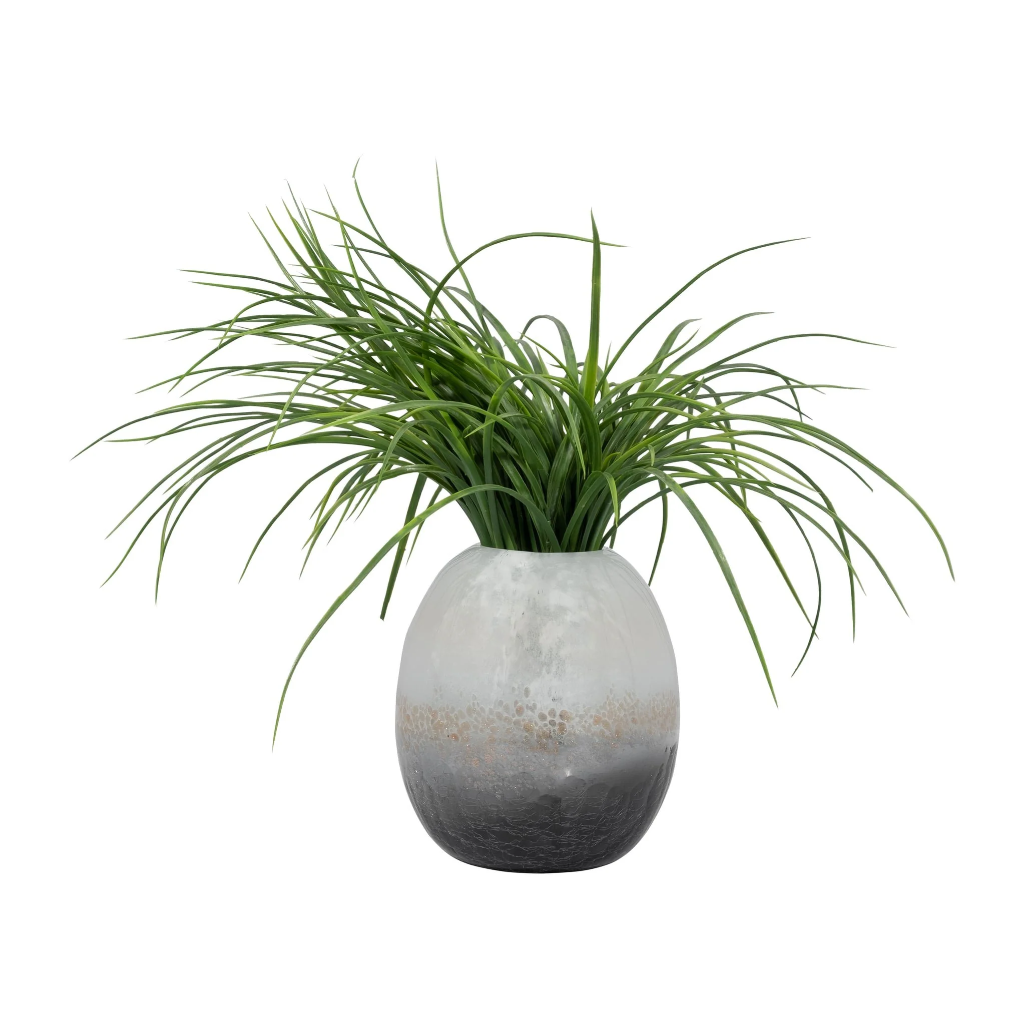 Glass, 8" Crackle Vase, Multi - Image 3