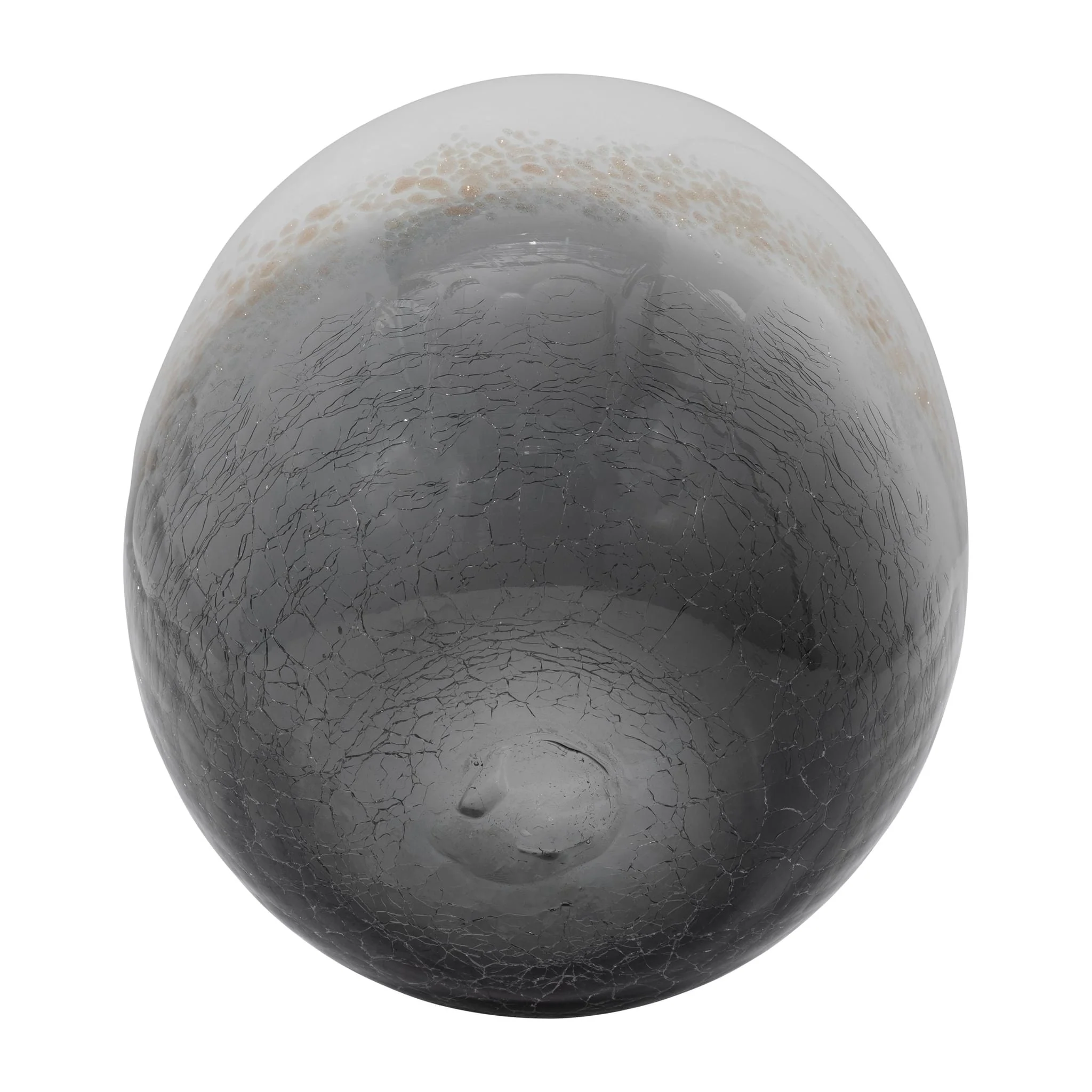 Glass, 8" Crackle Vase, Multi - Image 6