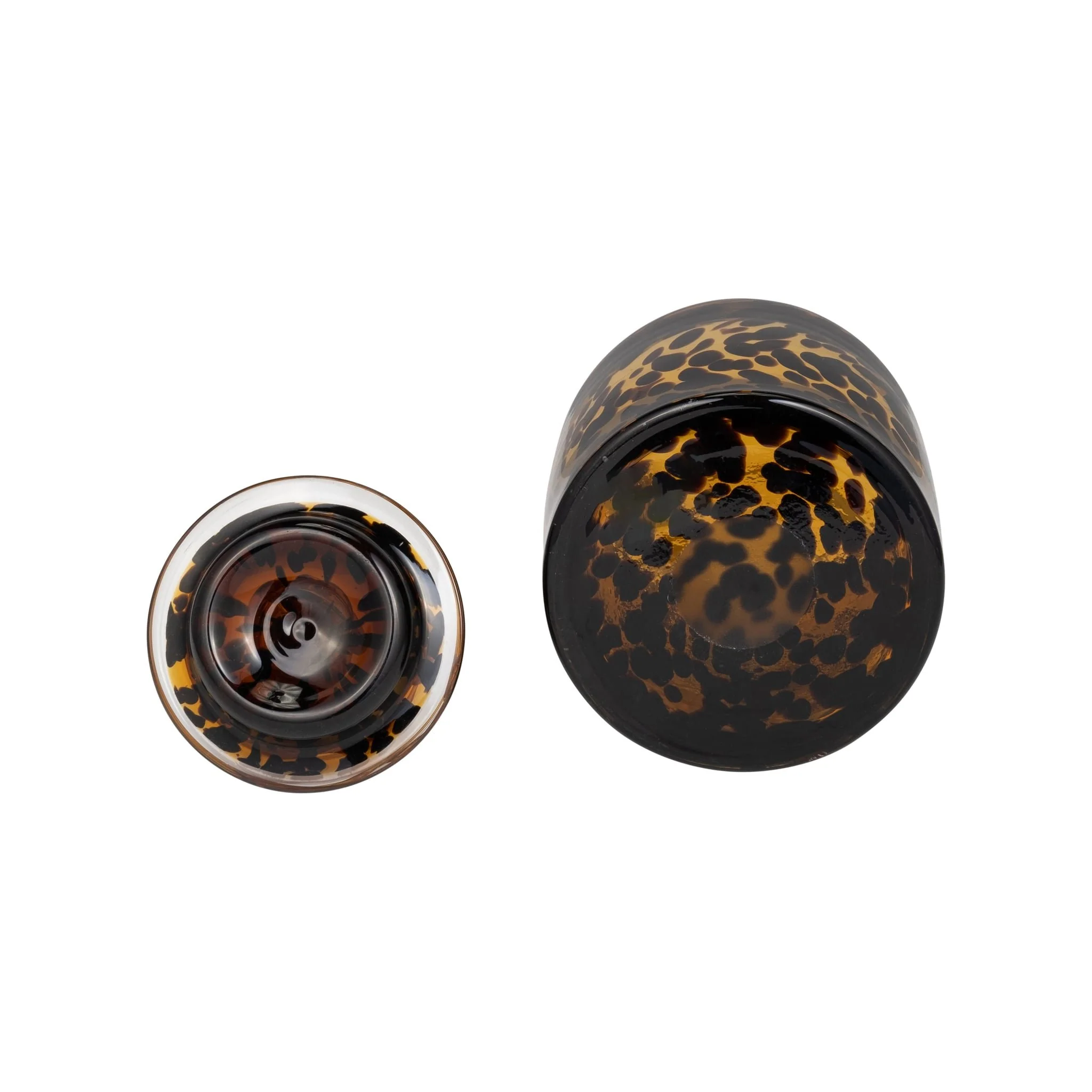 Glass, 8" Jar W/ Knot Lid Tortoise - Image 5