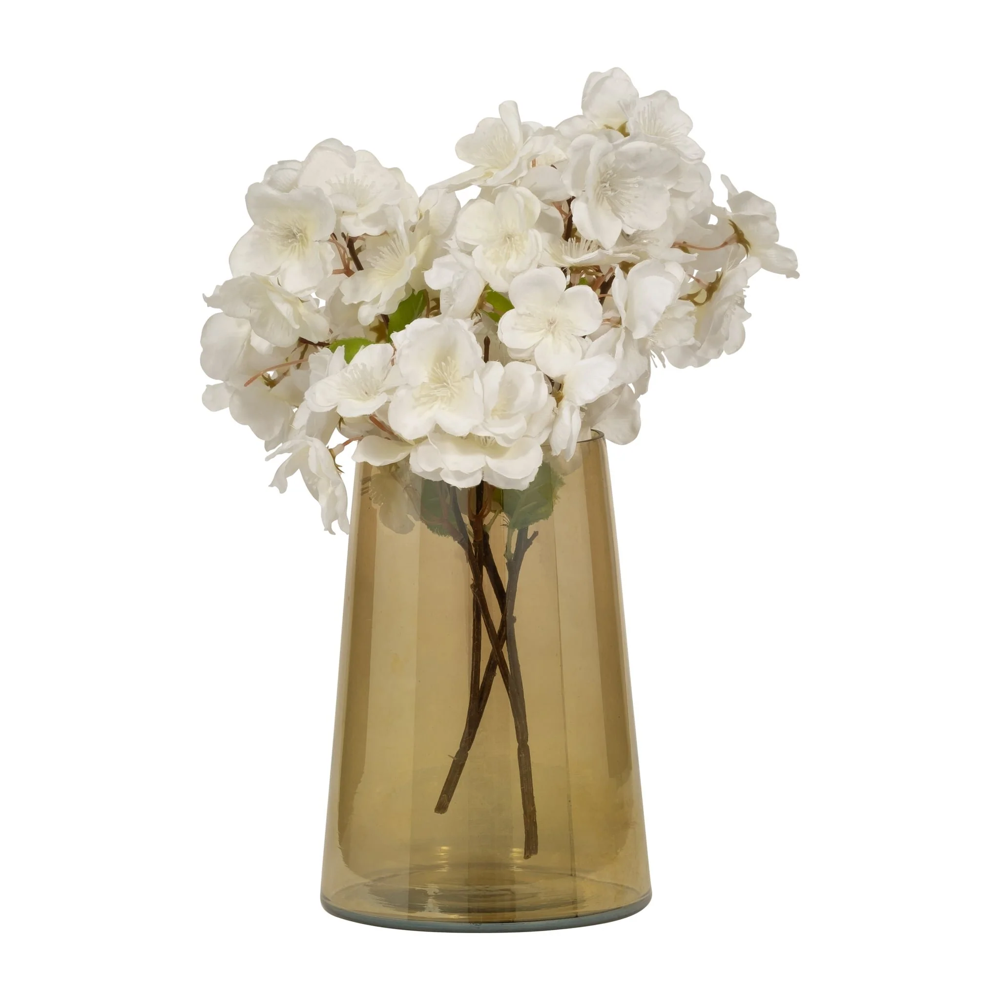 Glass, 8" Luster Vase, Gold - Image 2