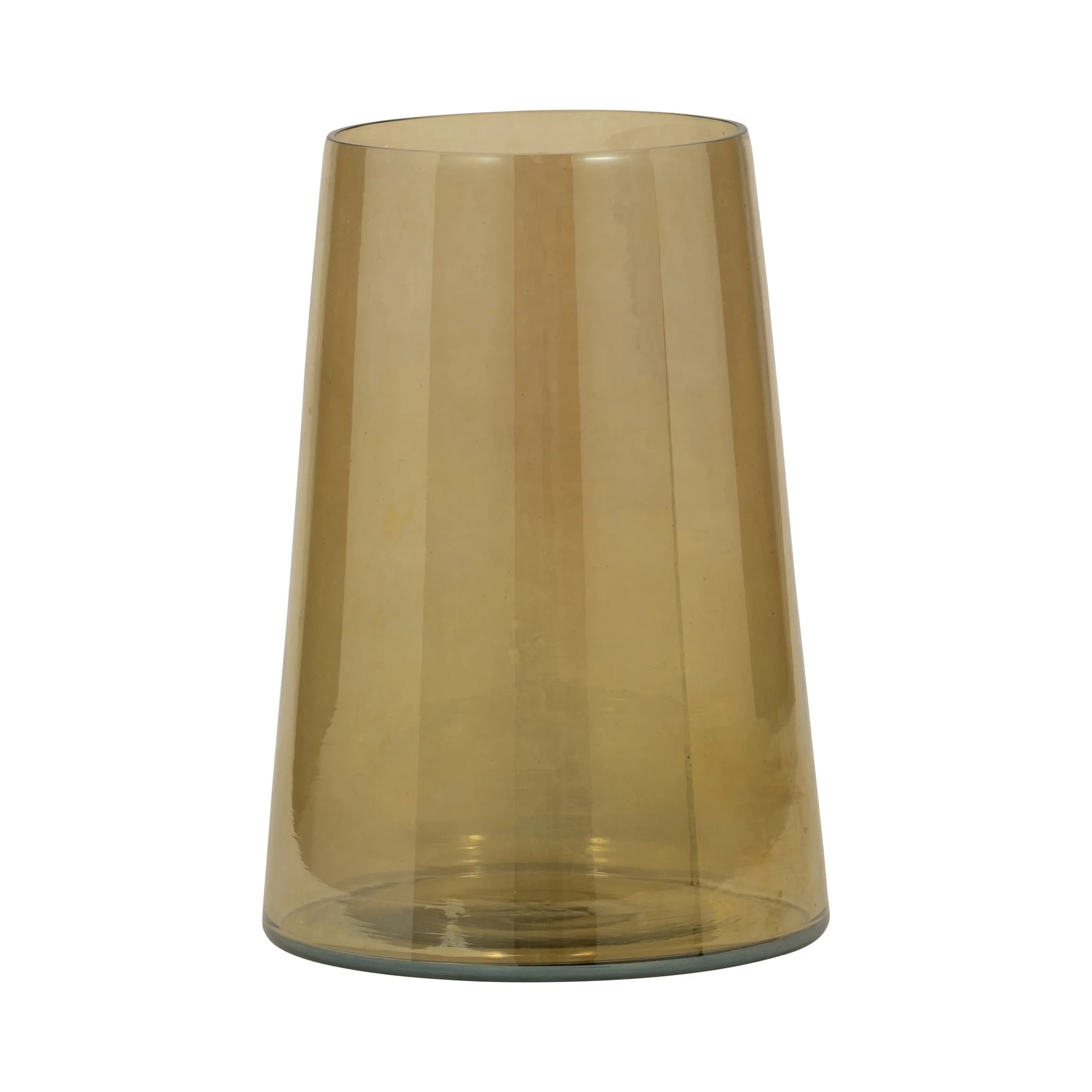 Glass, 8" Luster Vase, Gold - Image 3