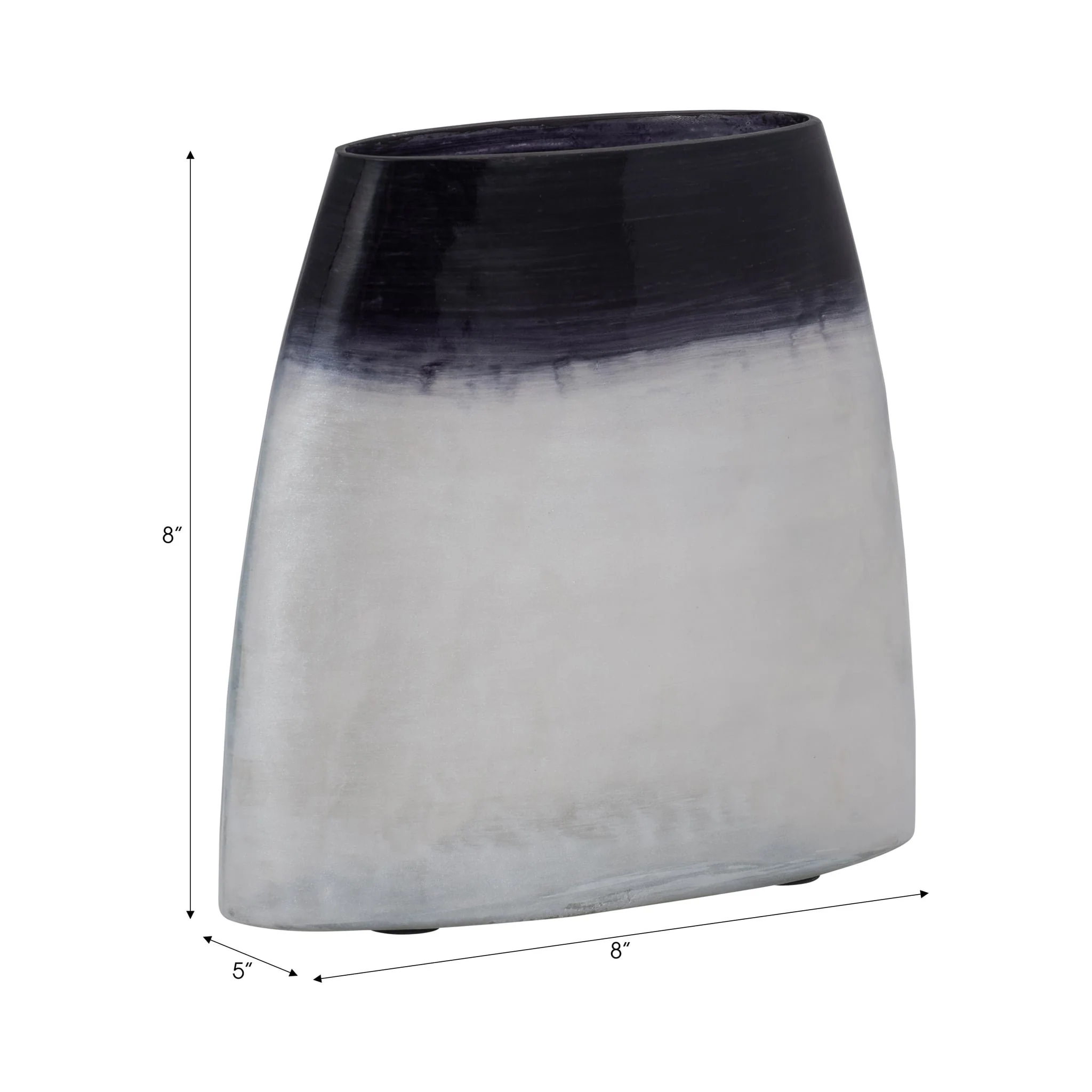 Glass, 8" Ombre Vase, Blue - Image 9