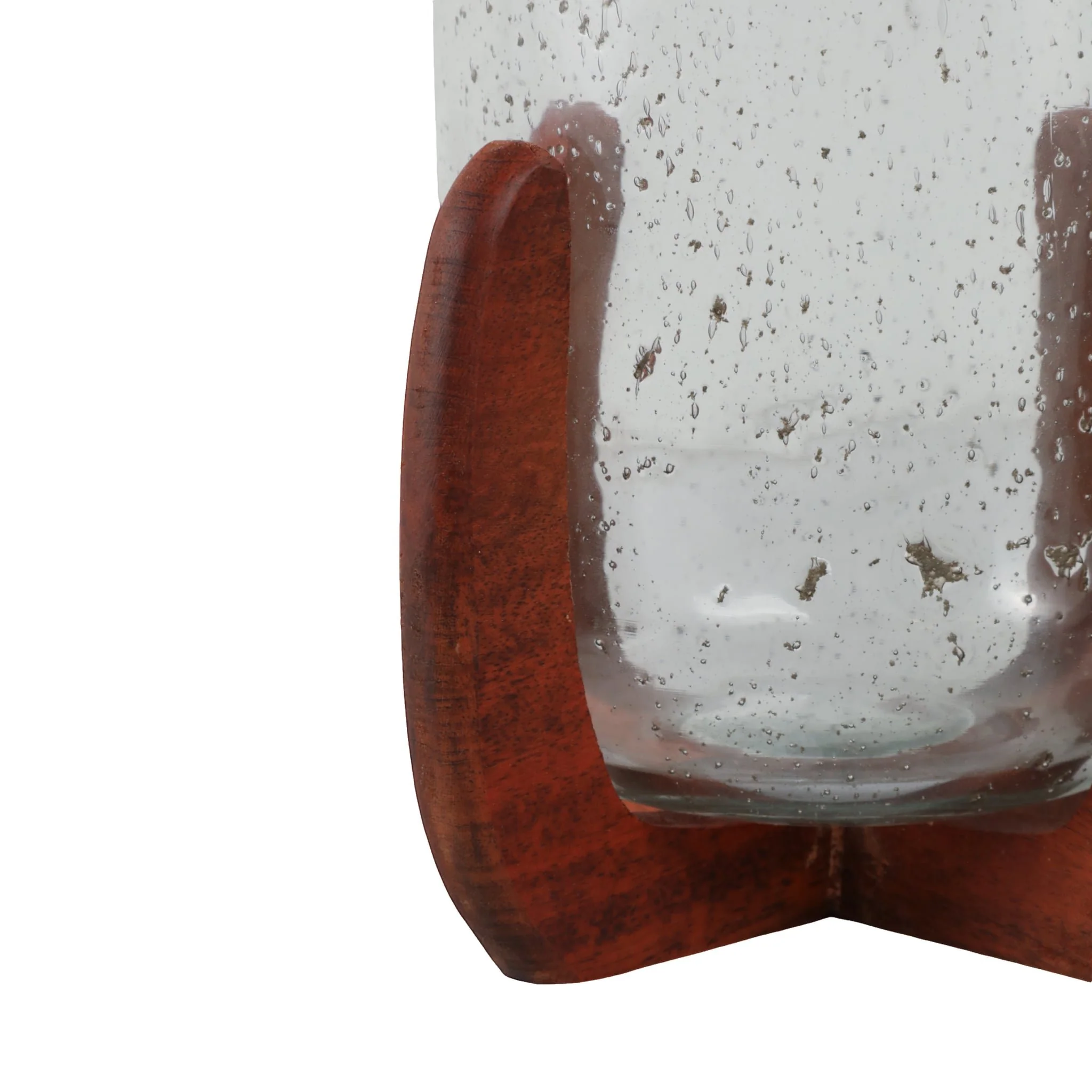 Glass, 8" Votive Holder W/ Base, Brown/clear - Image 6