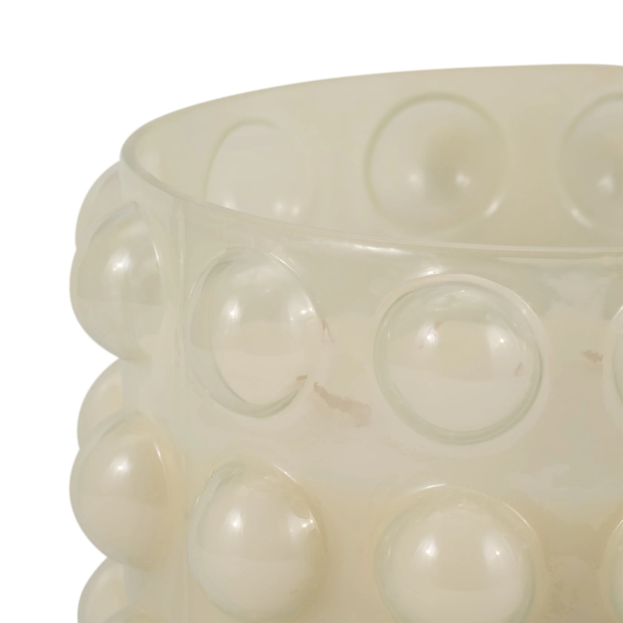 Glass, 9" 102 Oz Bubble Candle, Ivory - Image 5