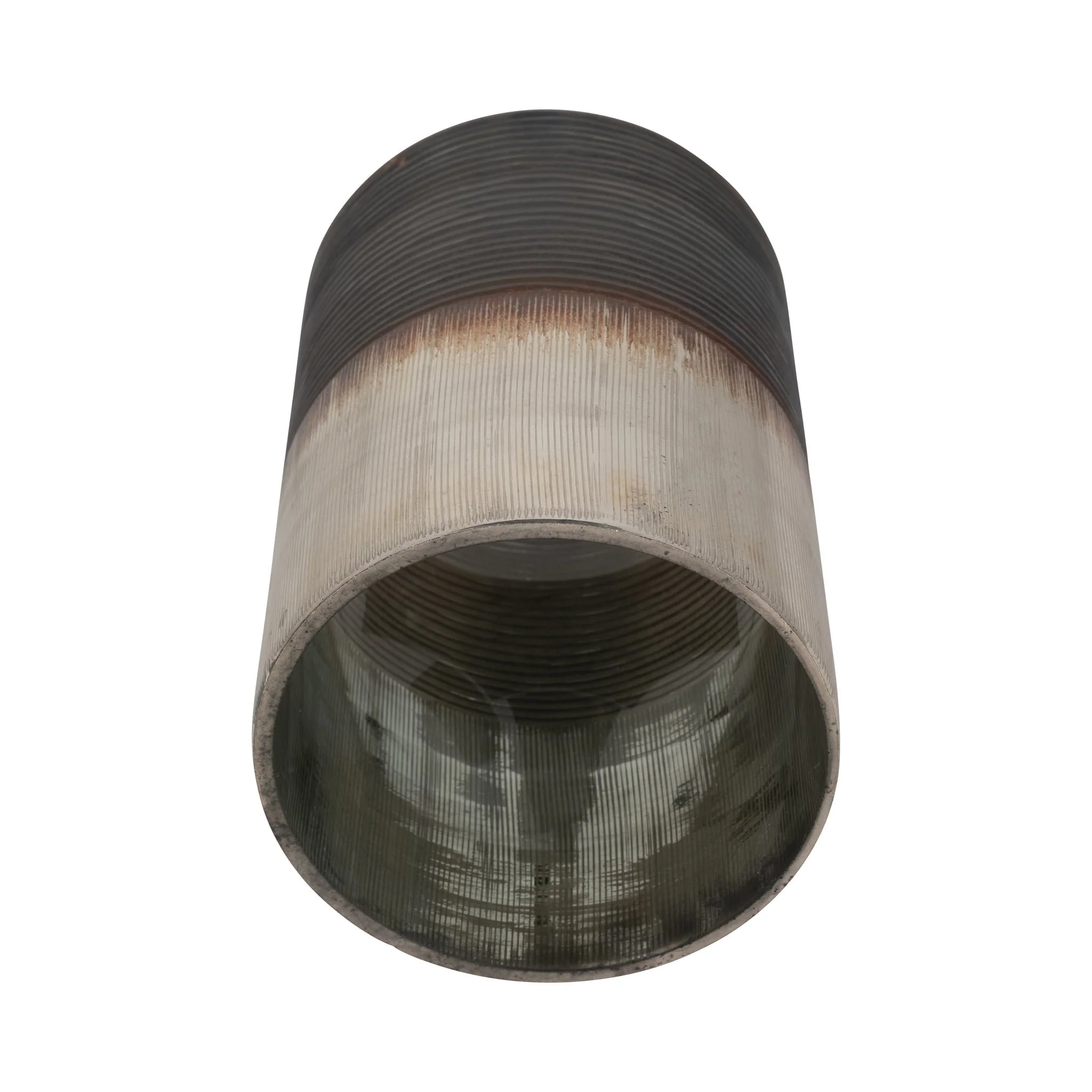 Glass, 9" Metallic 2-tone Vase, Silver - Image 5