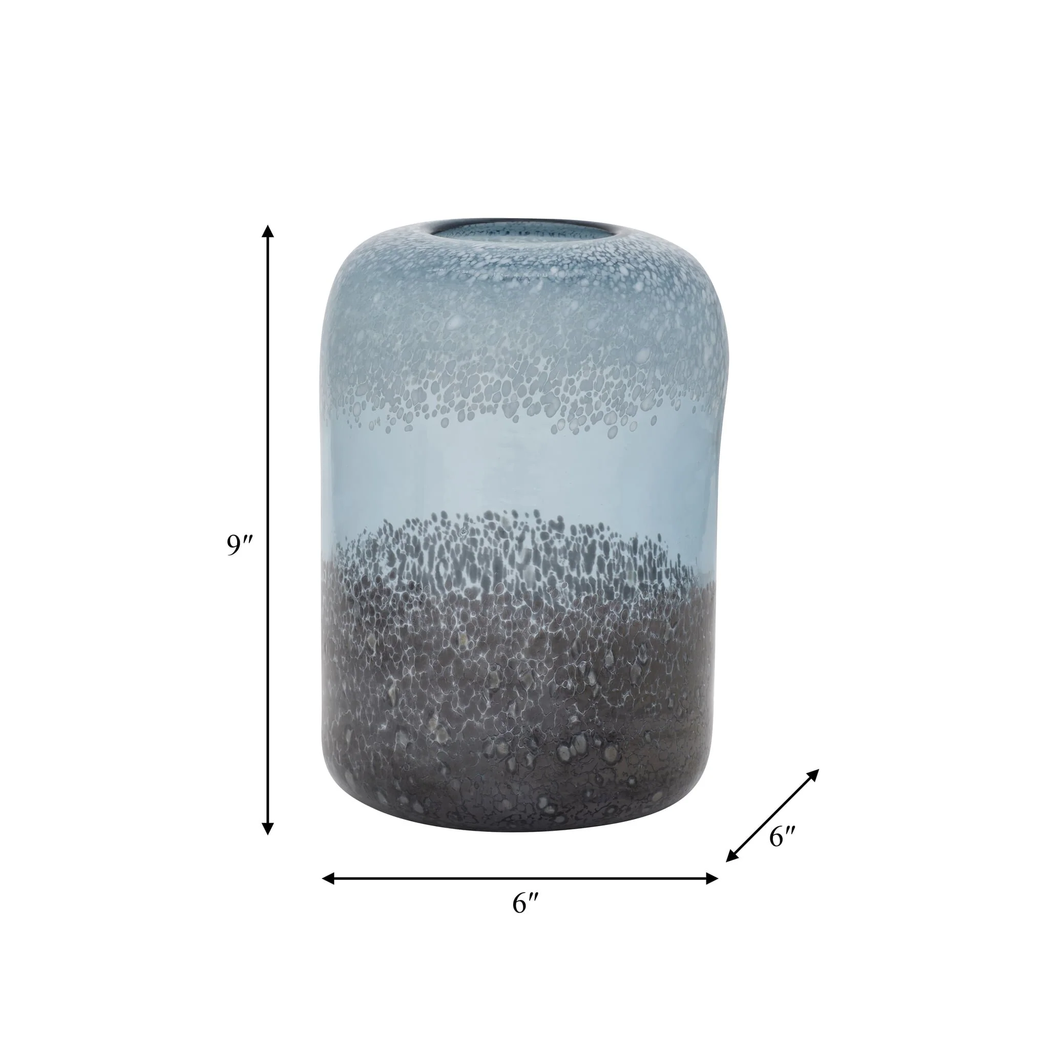Glass, 9" Ombre Vase, Multi - Image 8