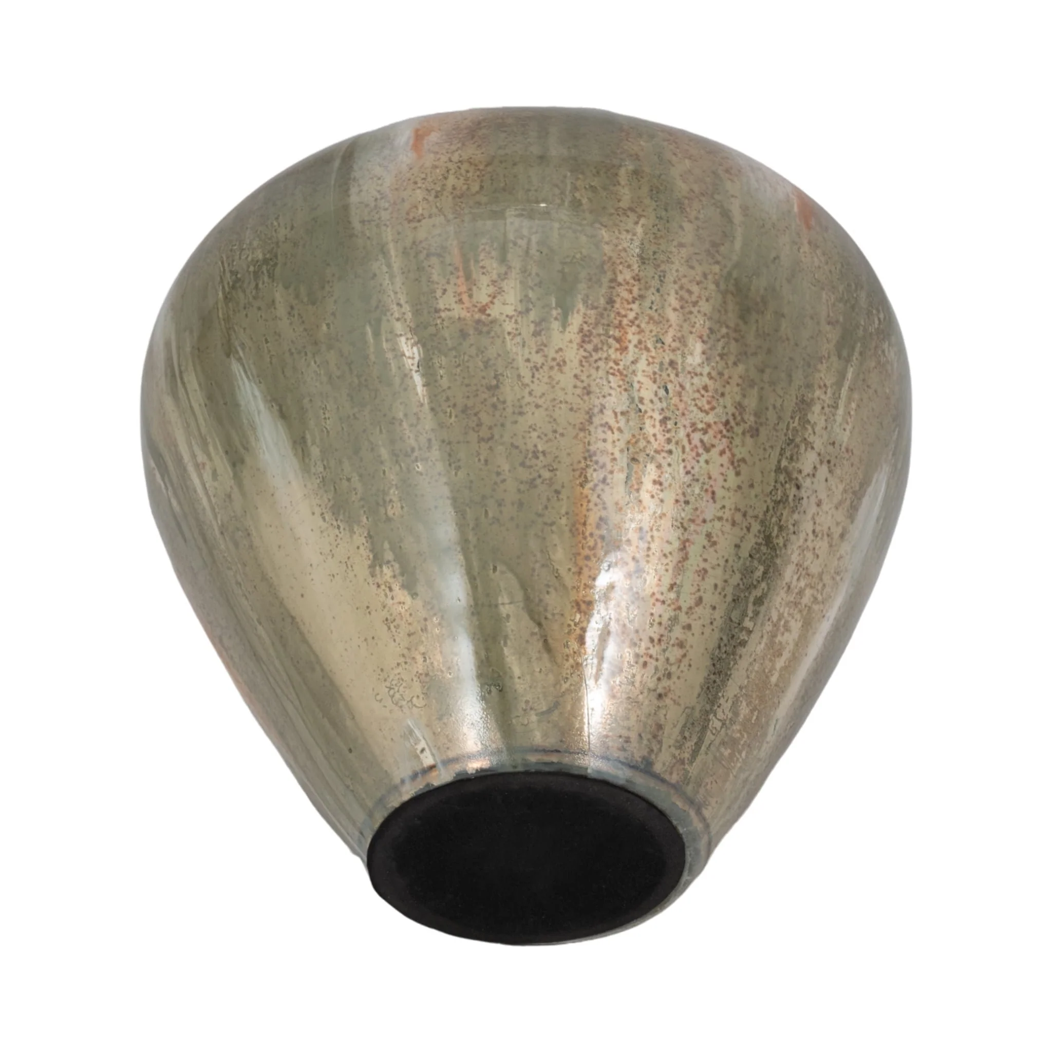 Glass, 9" Temple Vase W/ Resin Topper, Blush/green - Image 6