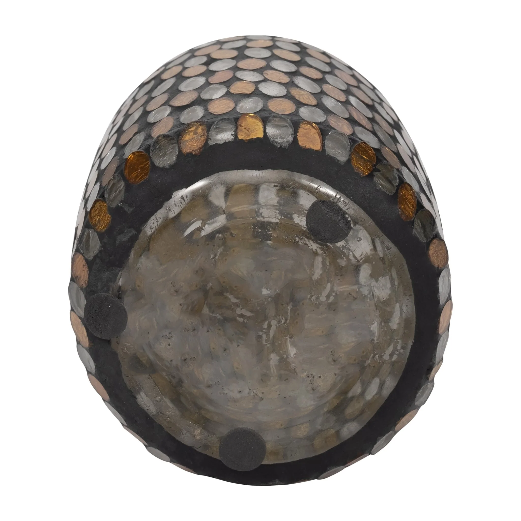 Glass, 9"h Mosaic Vase, Copper - Image 5