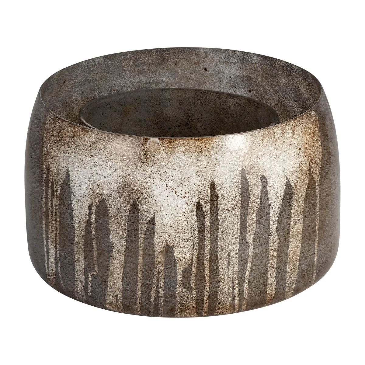 Glass, S/2 10/14" Decorative Bowls, Bronze - Image 4