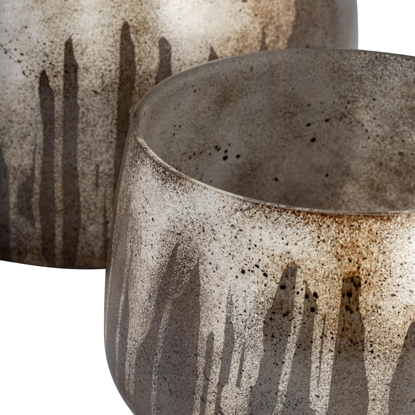 Glass, S/2 10/14" Decorative Bowls, Bronze - Image 6