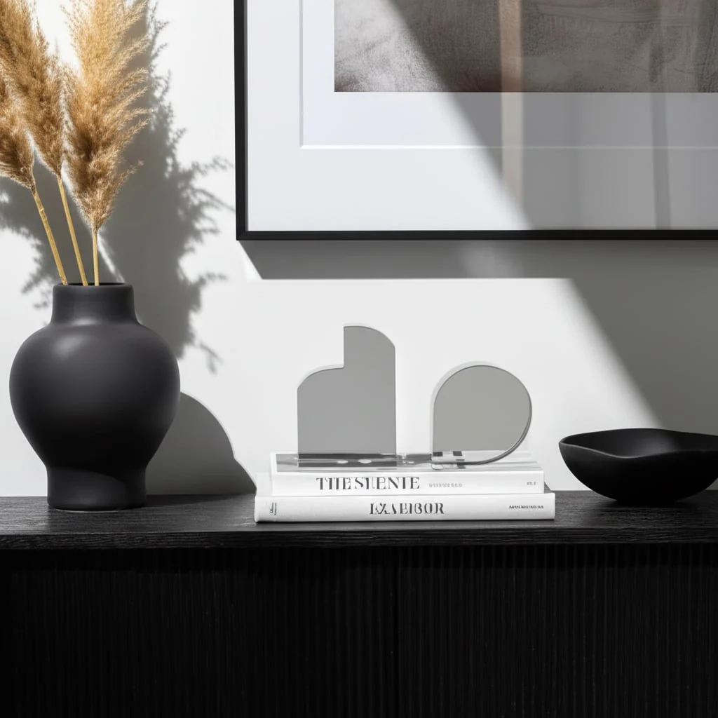 Glass, S/2 7" Contemporary Bookends, Smoke - Image 11