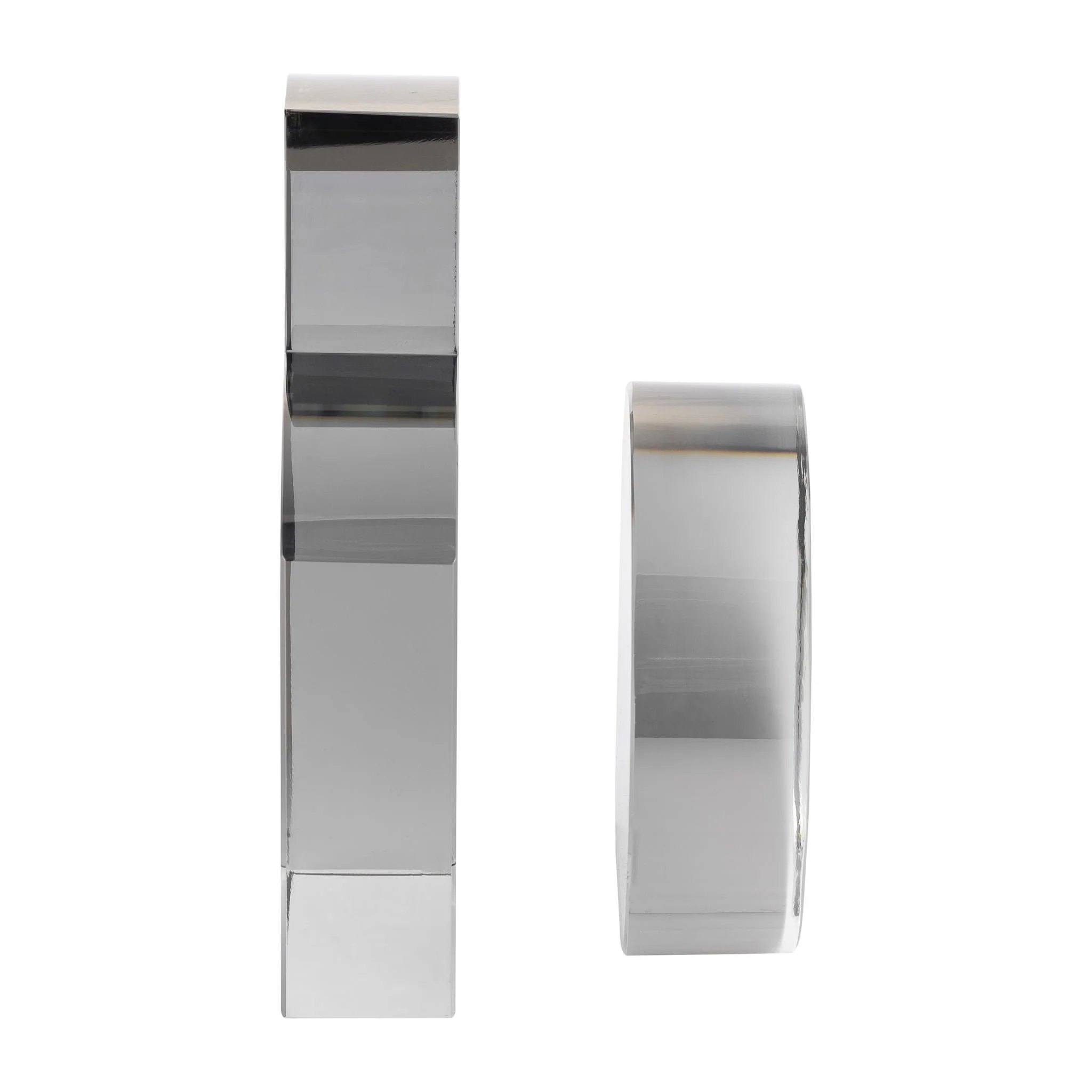 Glass, S/2 7" Contemporary Bookends, Smoke - Image 5