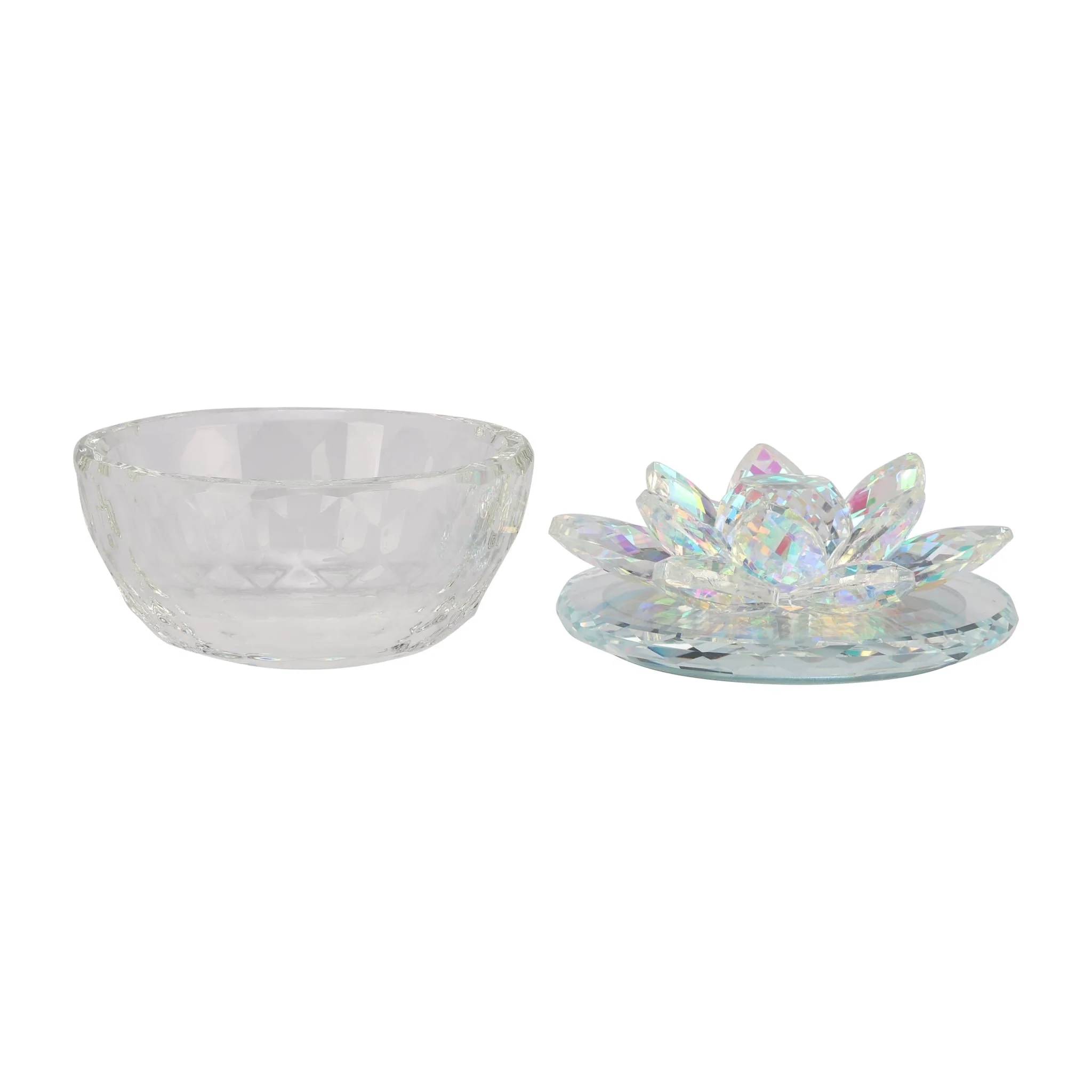 Glass Trinket Box Clear W/rainbow - Image 7