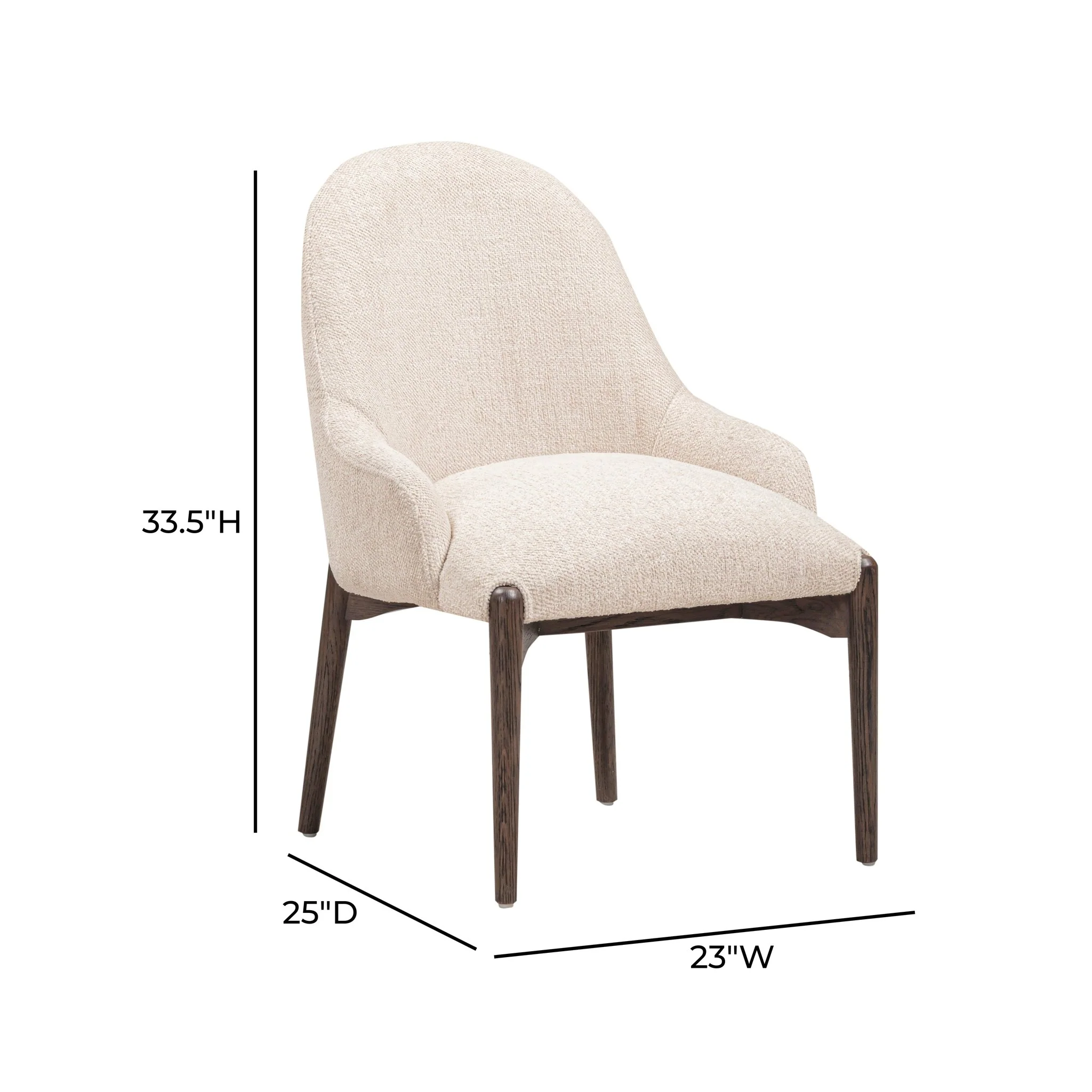 Glendale Natural Chenille Dining Chair - Image 7