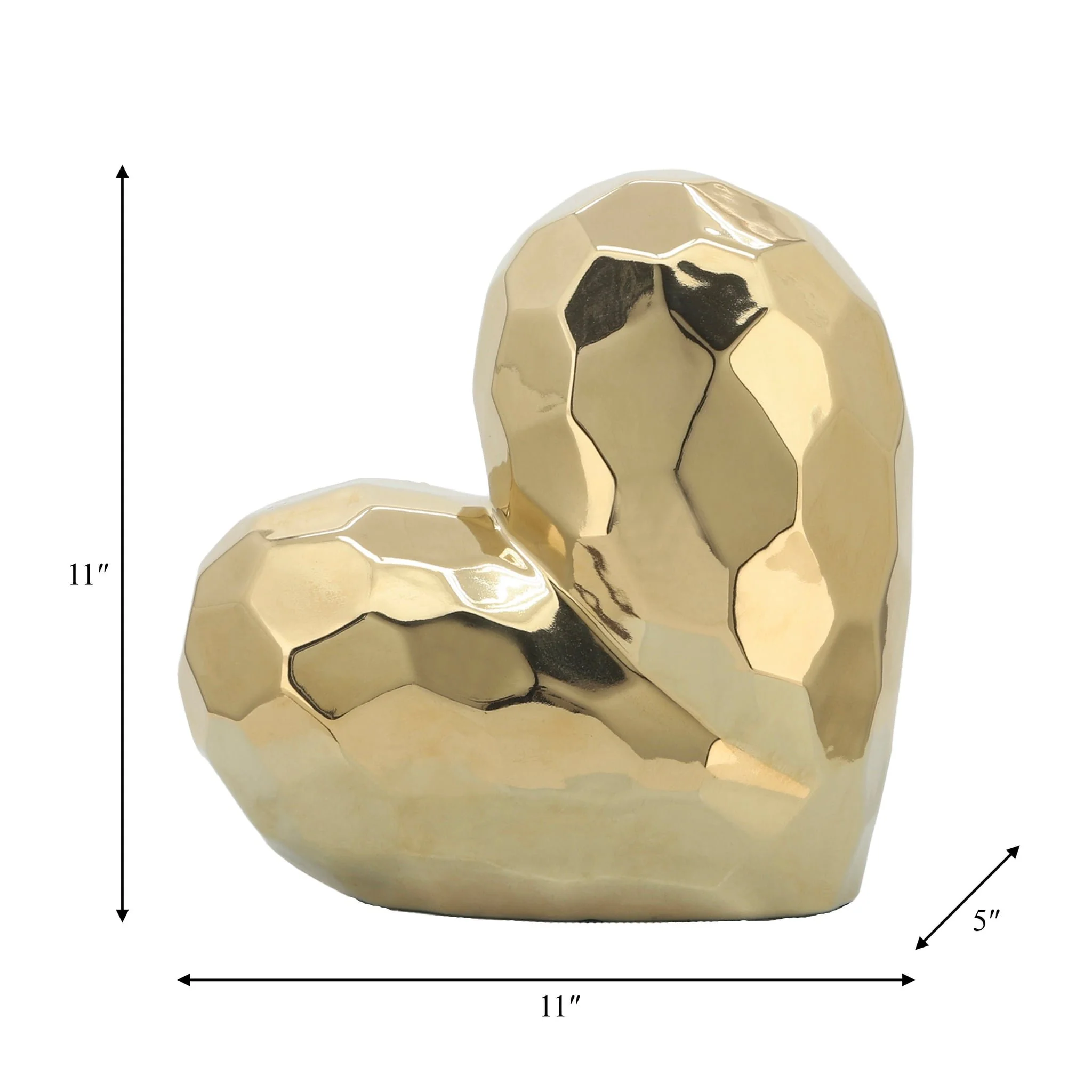 Gold Ceramic Heart  11 - Image 2
