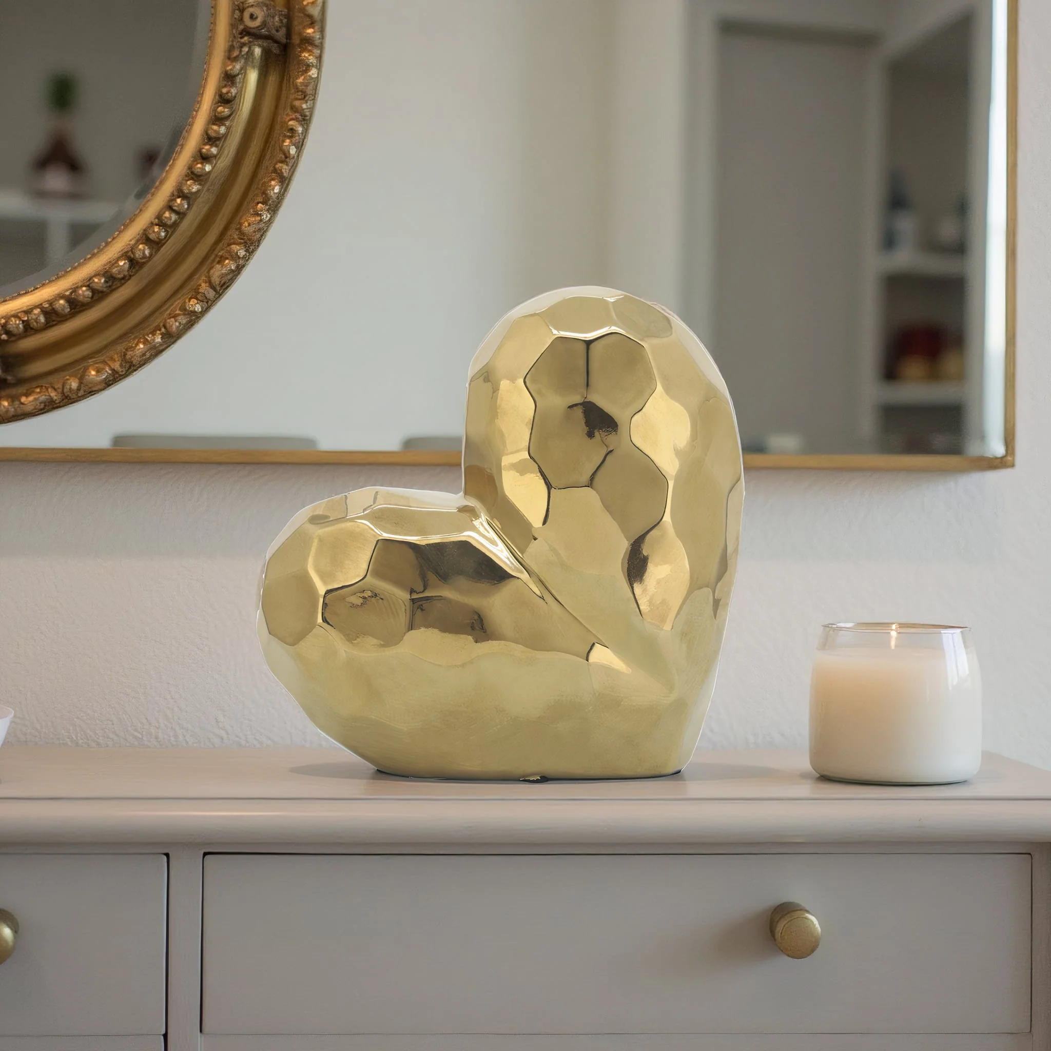 Gold Ceramic Heart 8 - Image 6