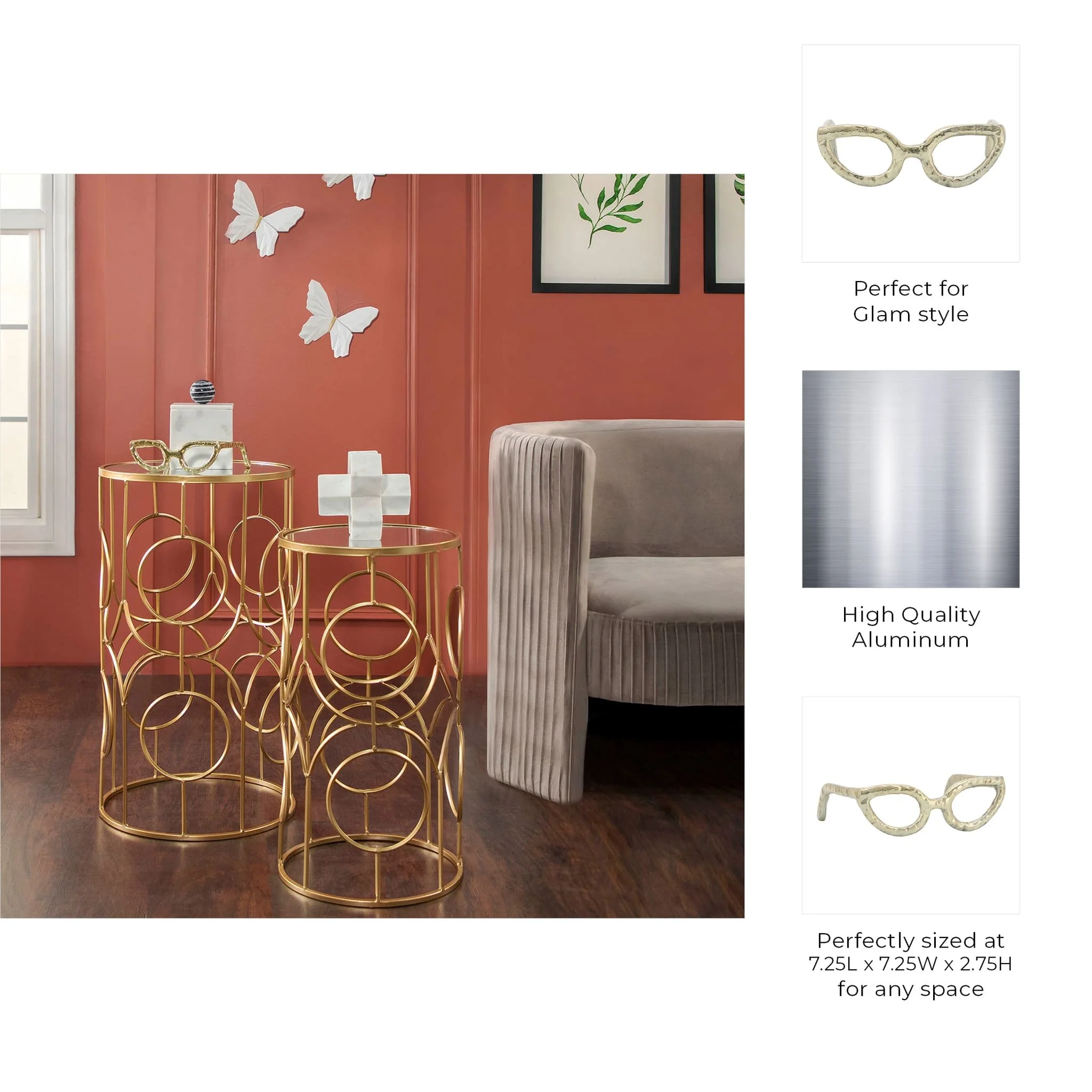 Gold Glasses Sculpture - Image 3
