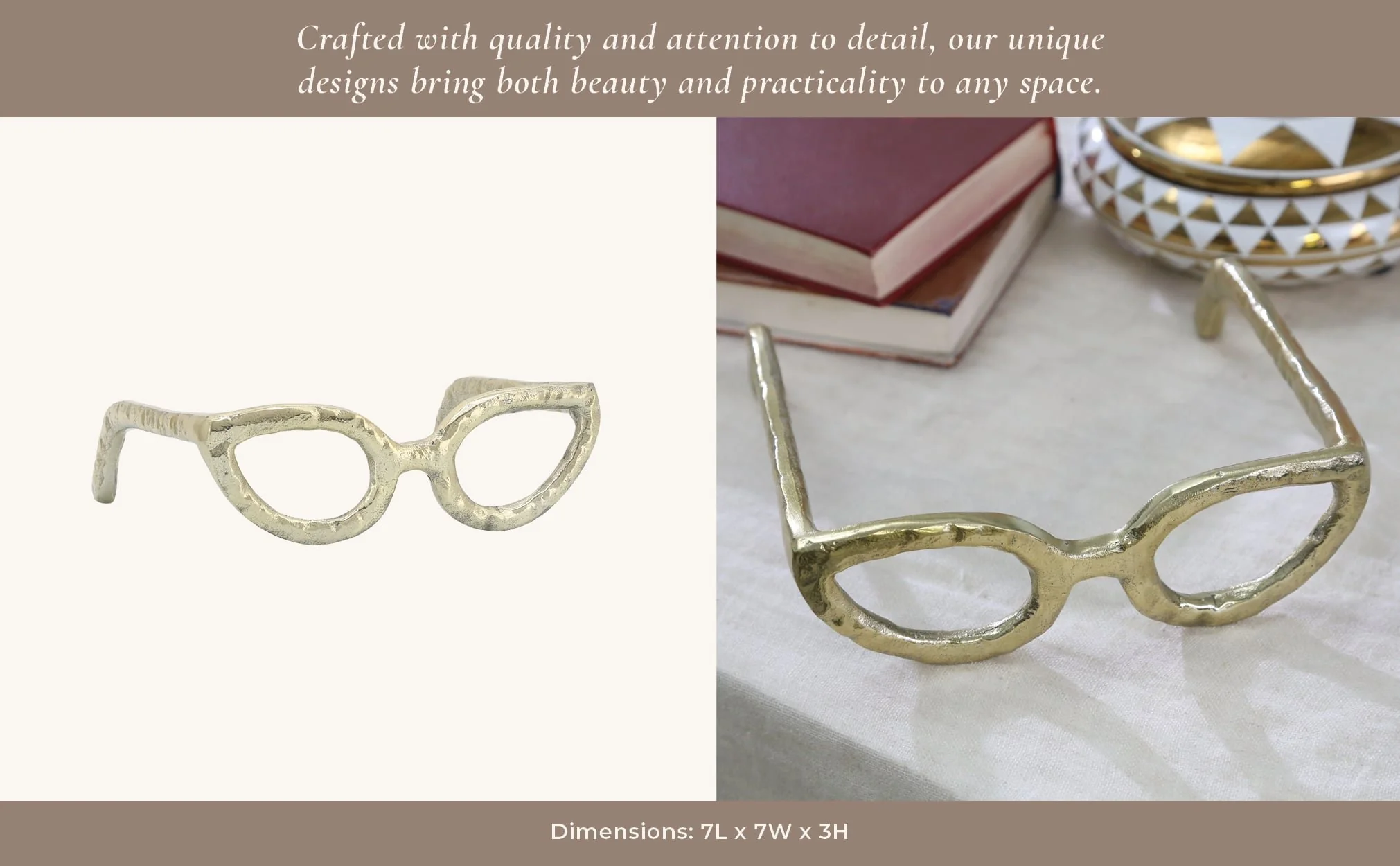 Gold Glasses Sculpture - Image 5