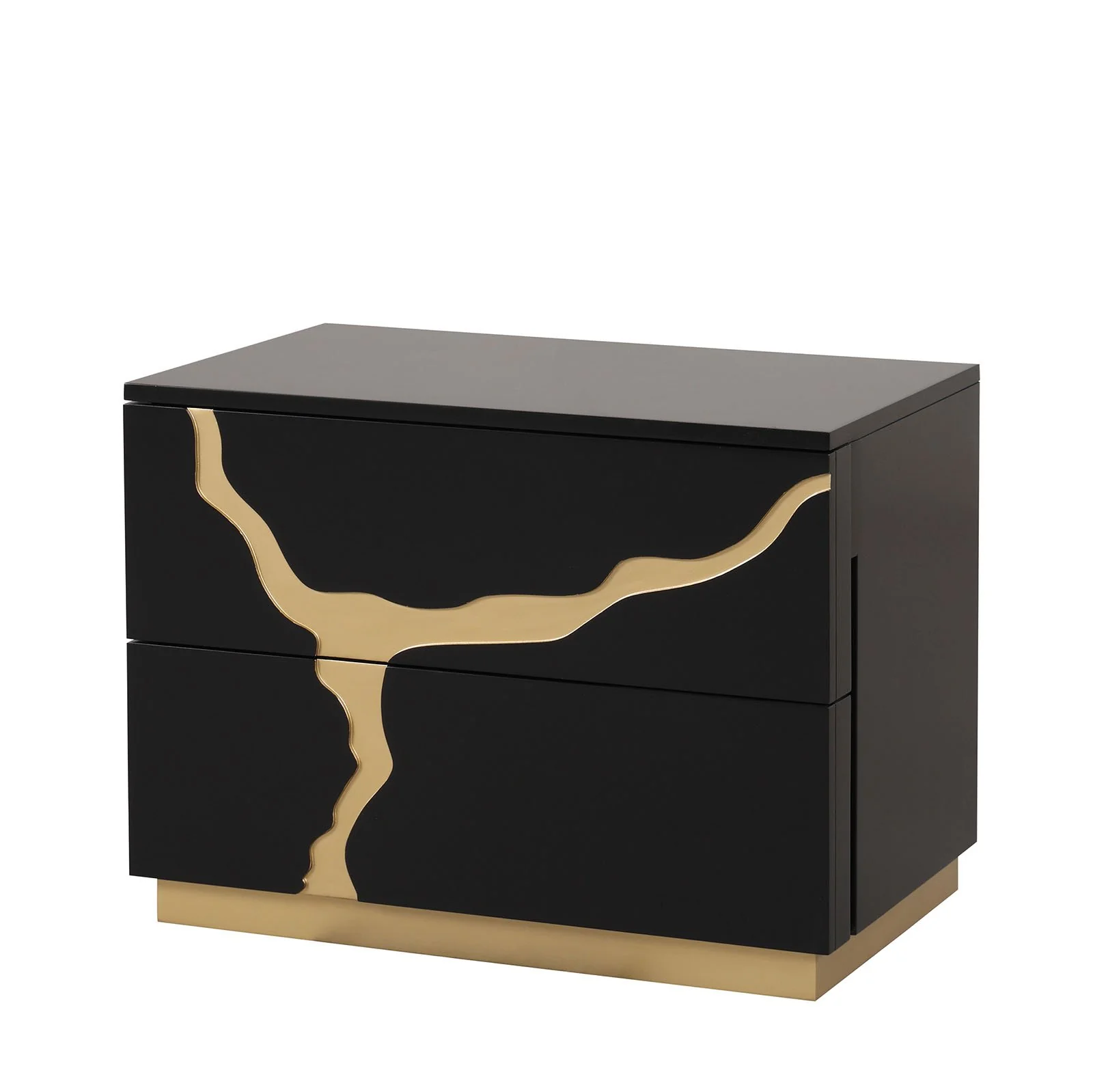 Goldsberg Nightstand, Black/Gold - Image 2