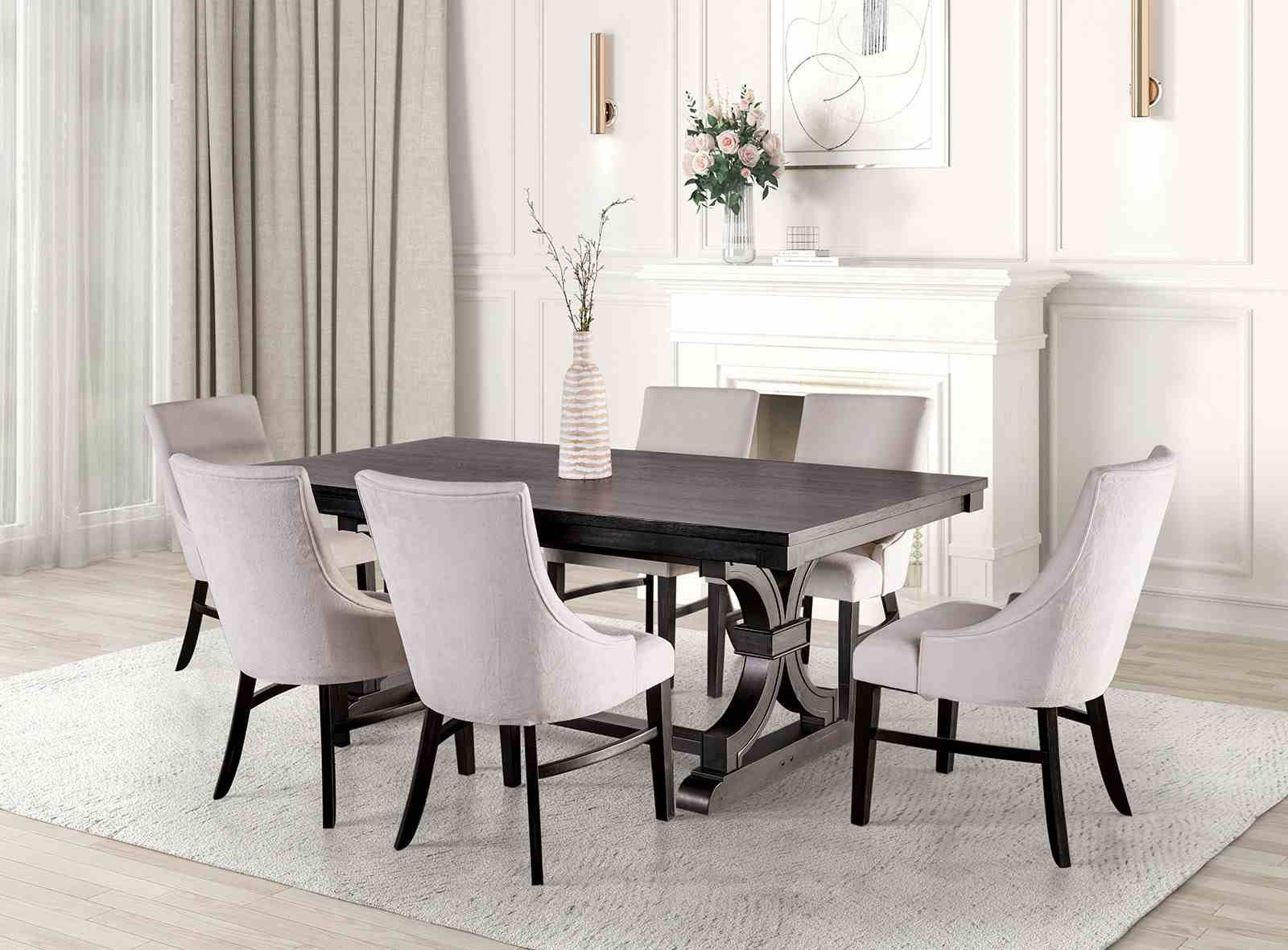 Gosport Arm Chair (2/CTN), Black/Beige - Image 2