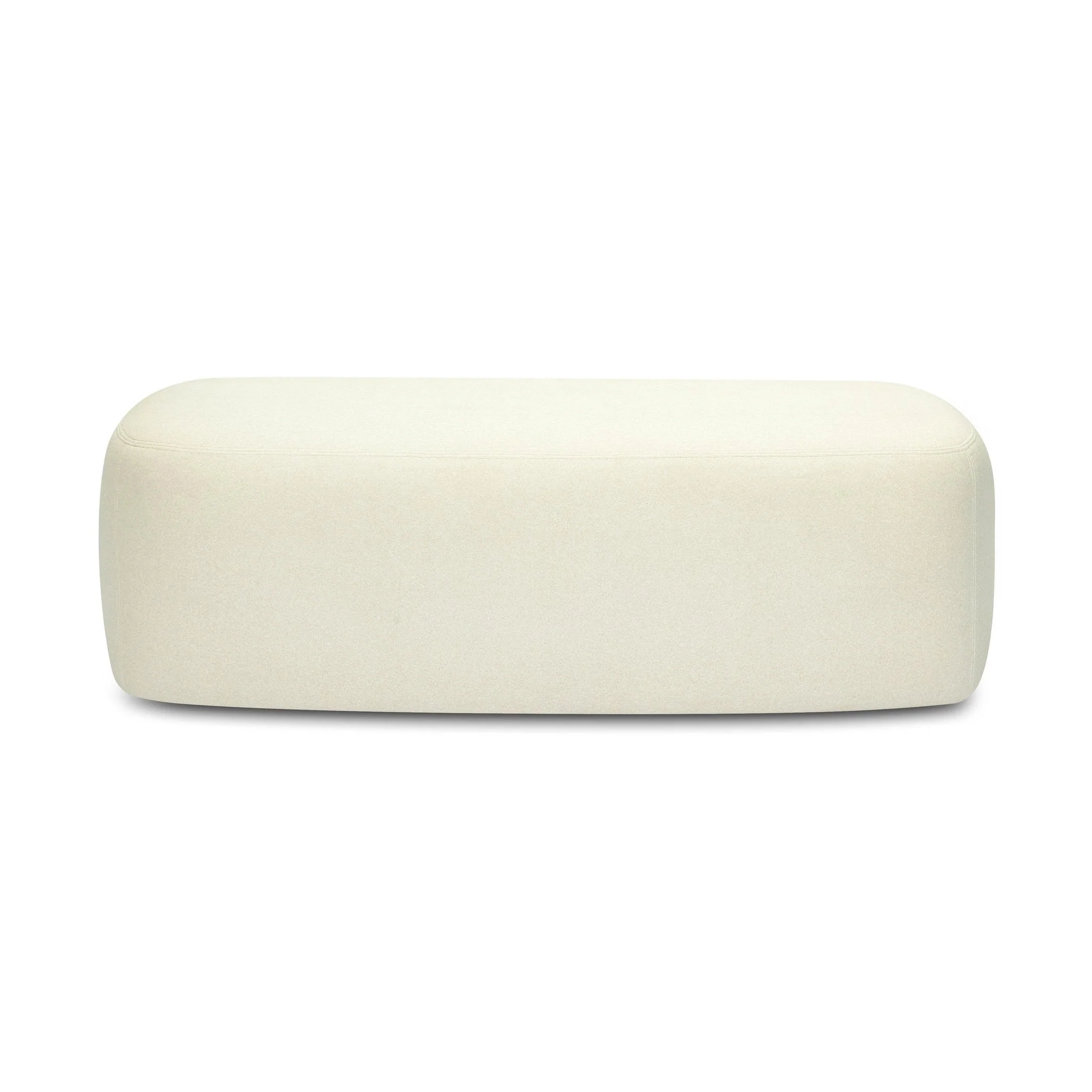 Graceland Cream Faux Mohair Bench - Image 3