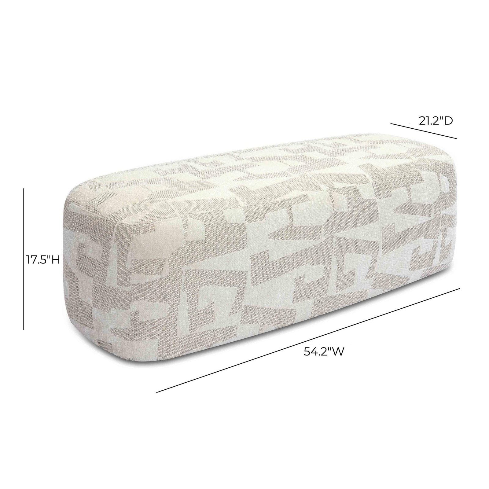 Graceland Cream Jacquard Bench - Image 6