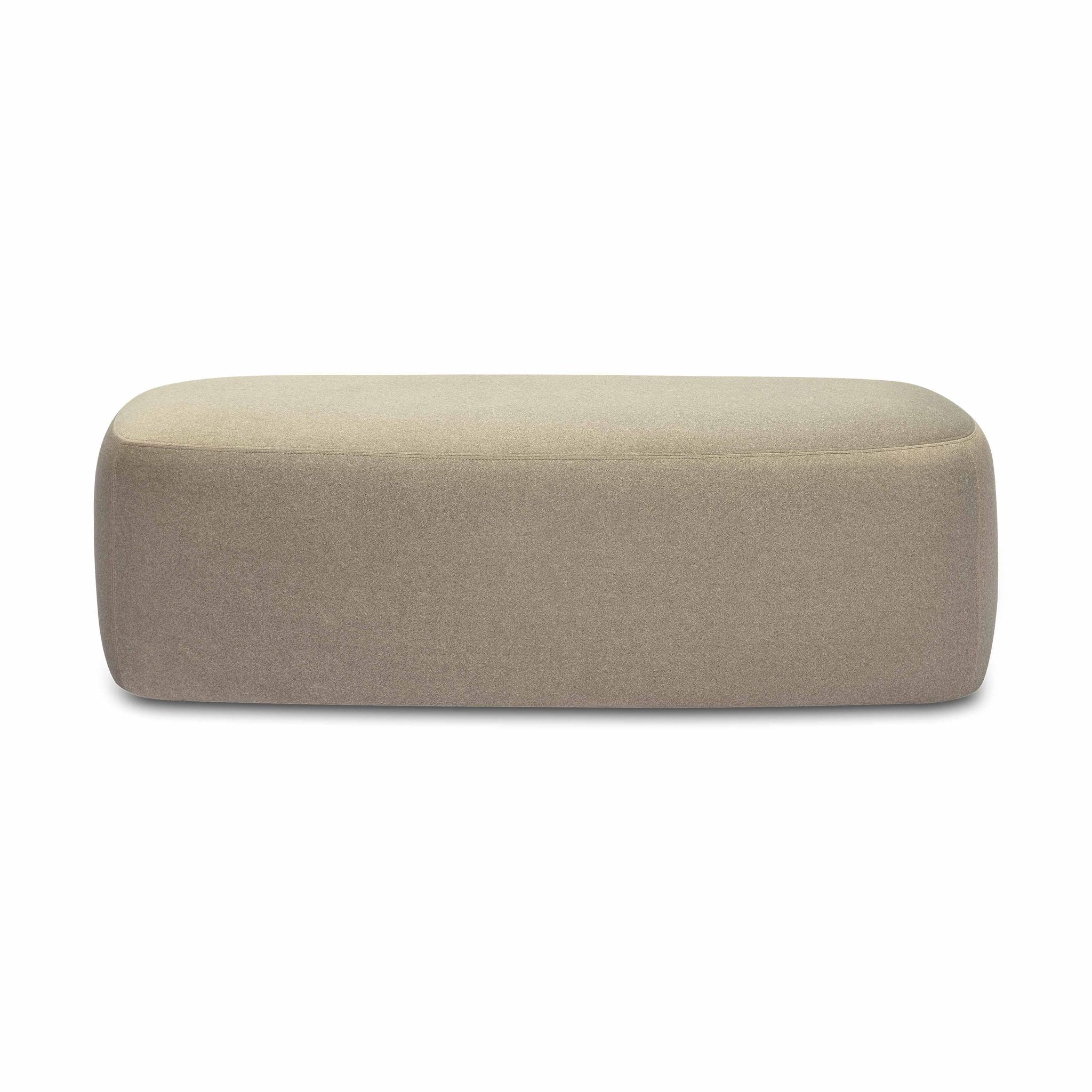 Graceland Taupe Faux Mohair Bench - Image 3
