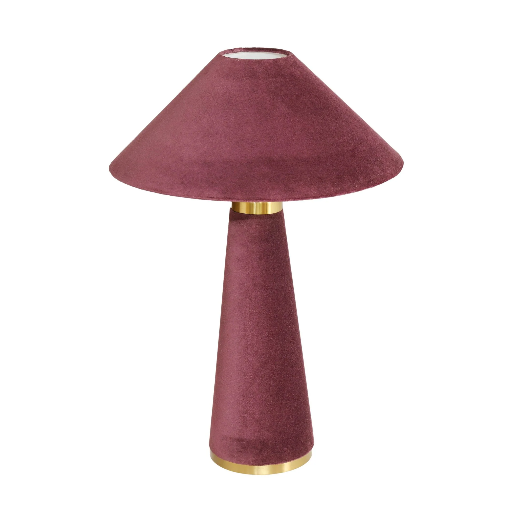 Graham Burgundy Velvet Table Lamp - Image 3