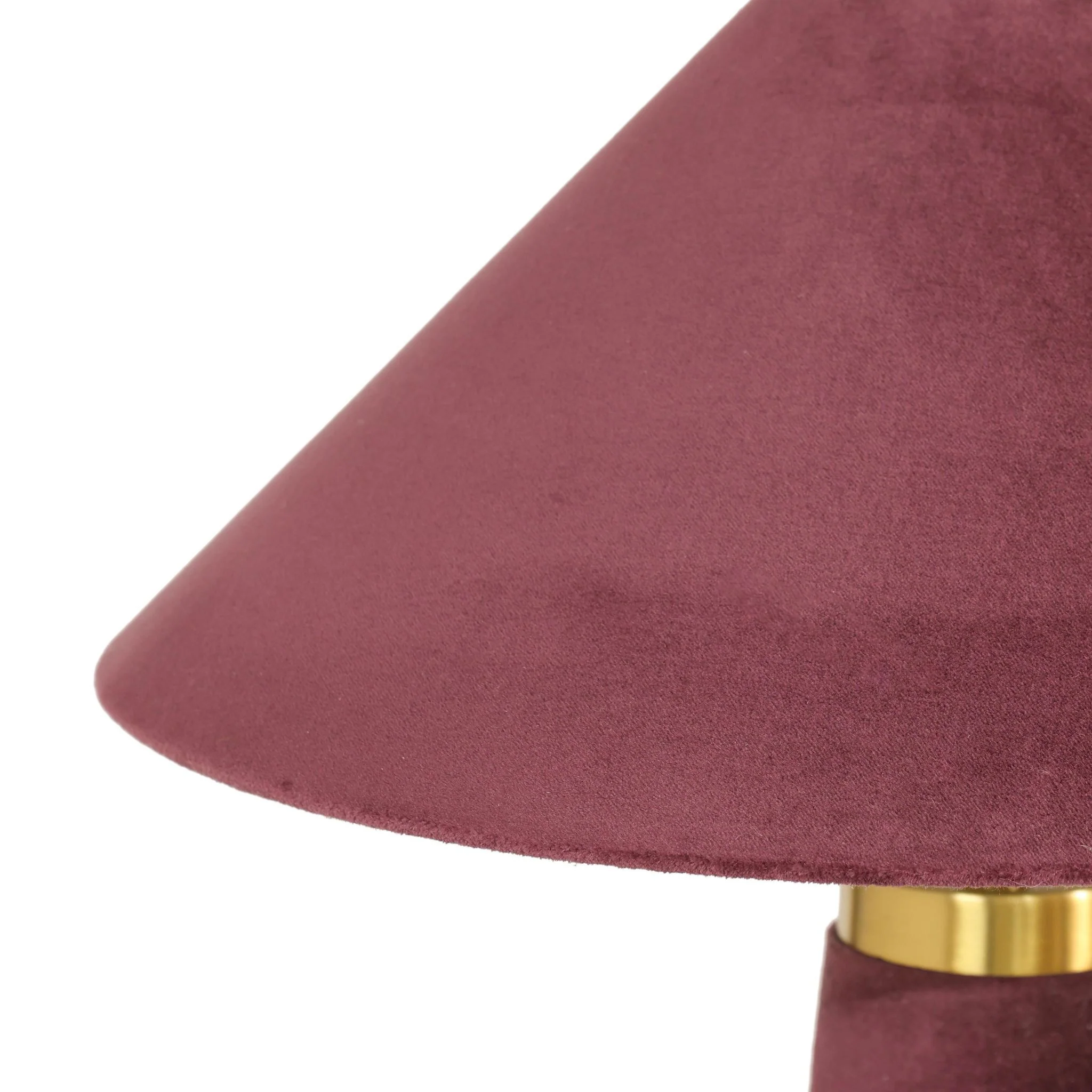 Graham Burgundy Velvet Table Lamp - Image 5