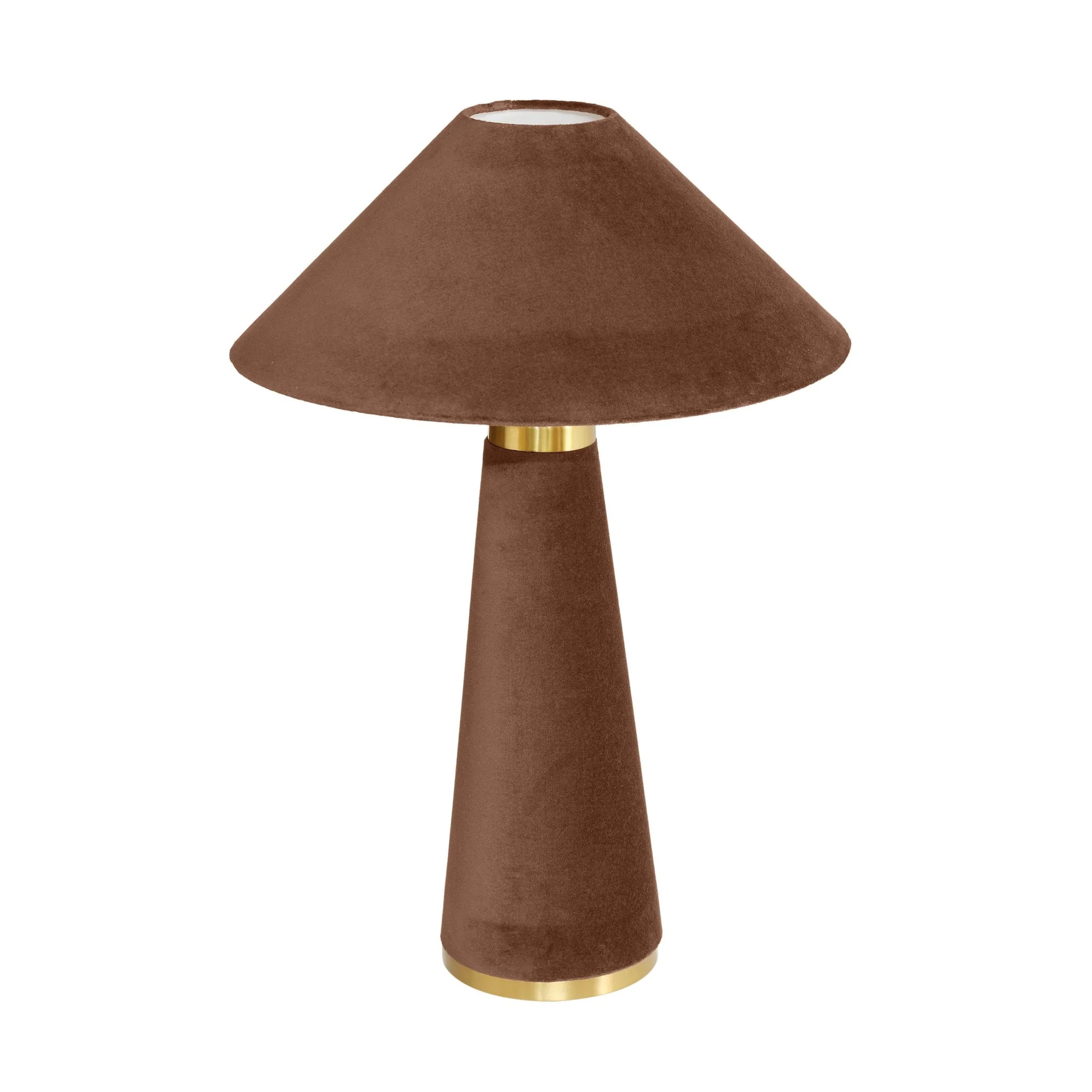 Graham Chocolate Brown Velvet Table Lamp - Image 3