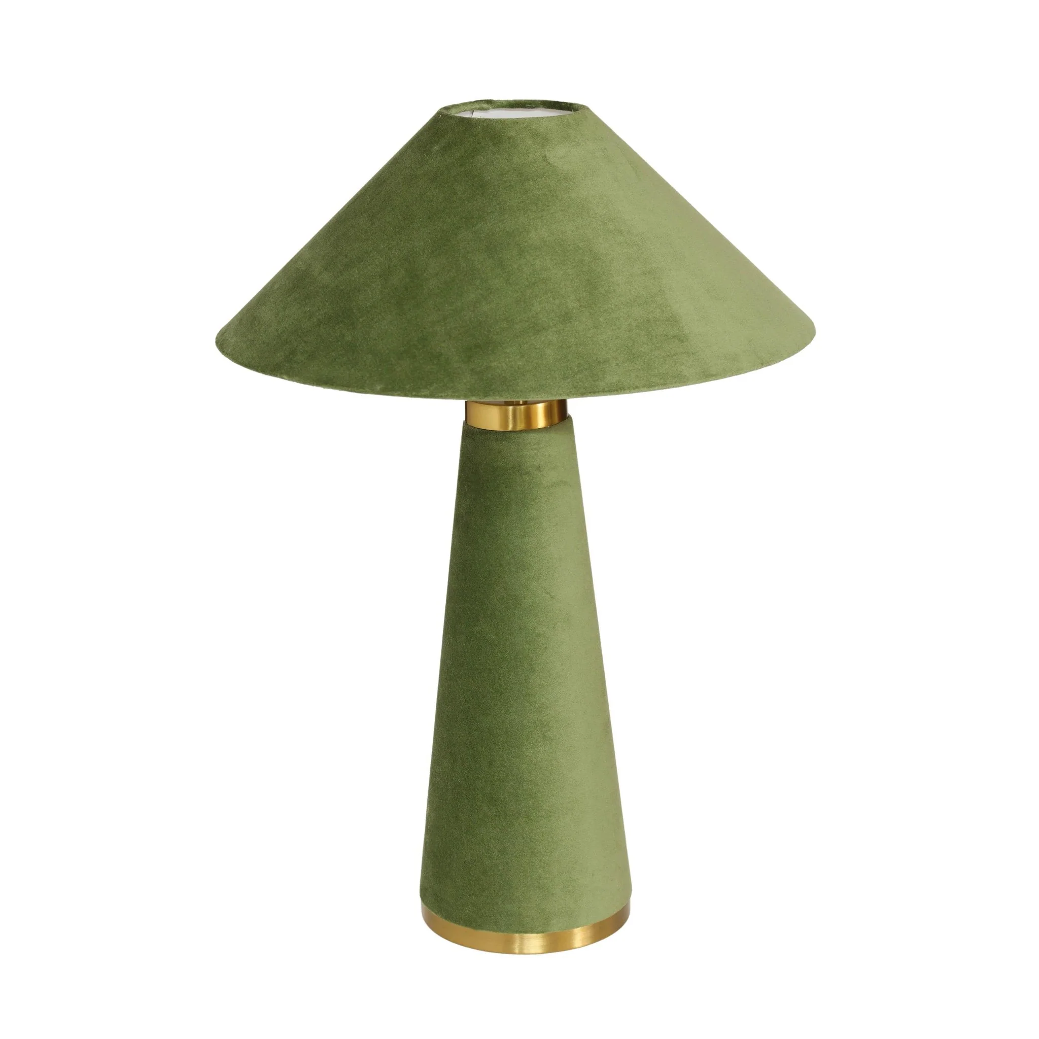 Graham Moss Green Velvet Table Lamp - Image 3