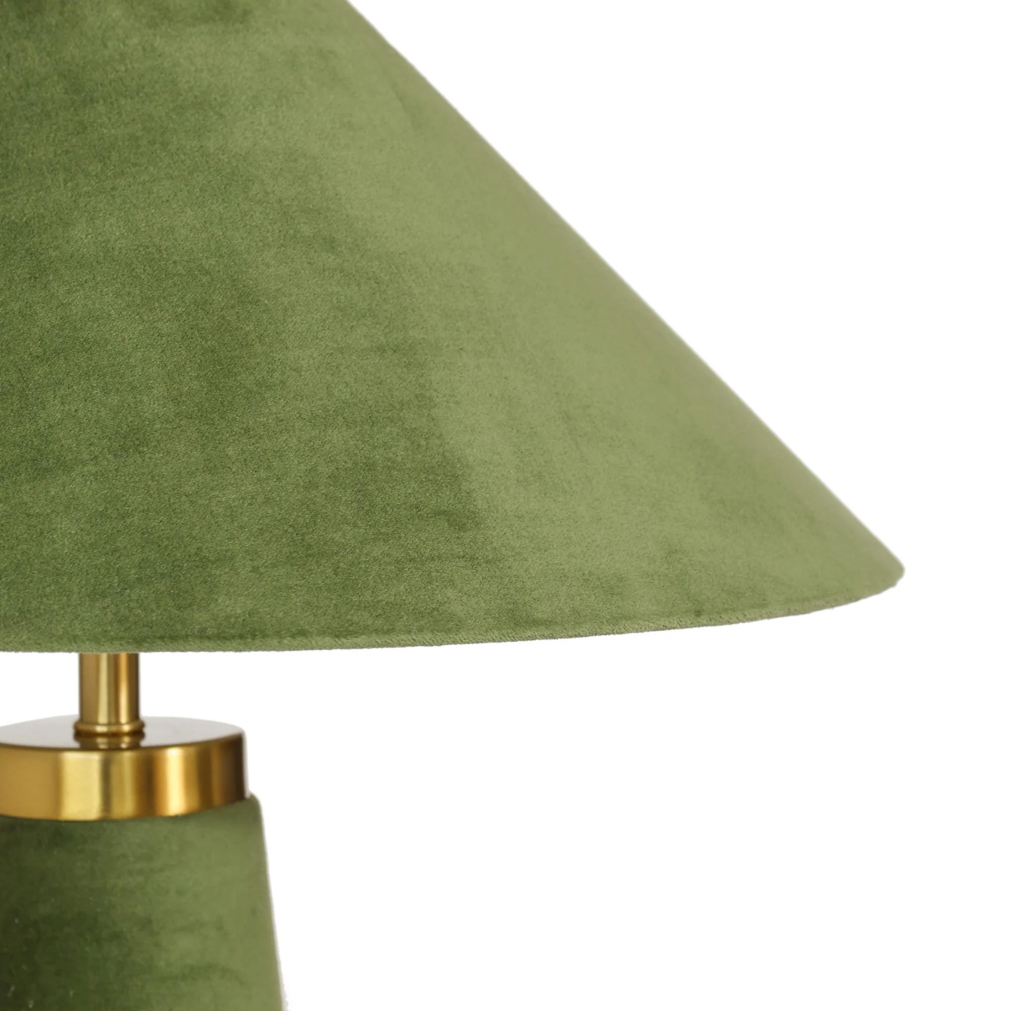 Graham Moss Green Velvet Table Lamp - Image 5