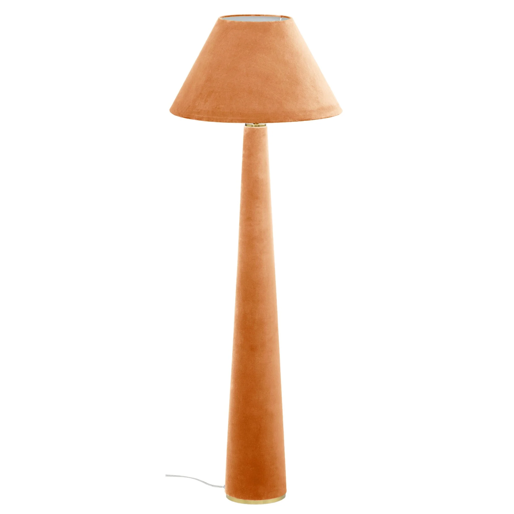 Graham Terracotta Velvet Floor Lamp - Image 3