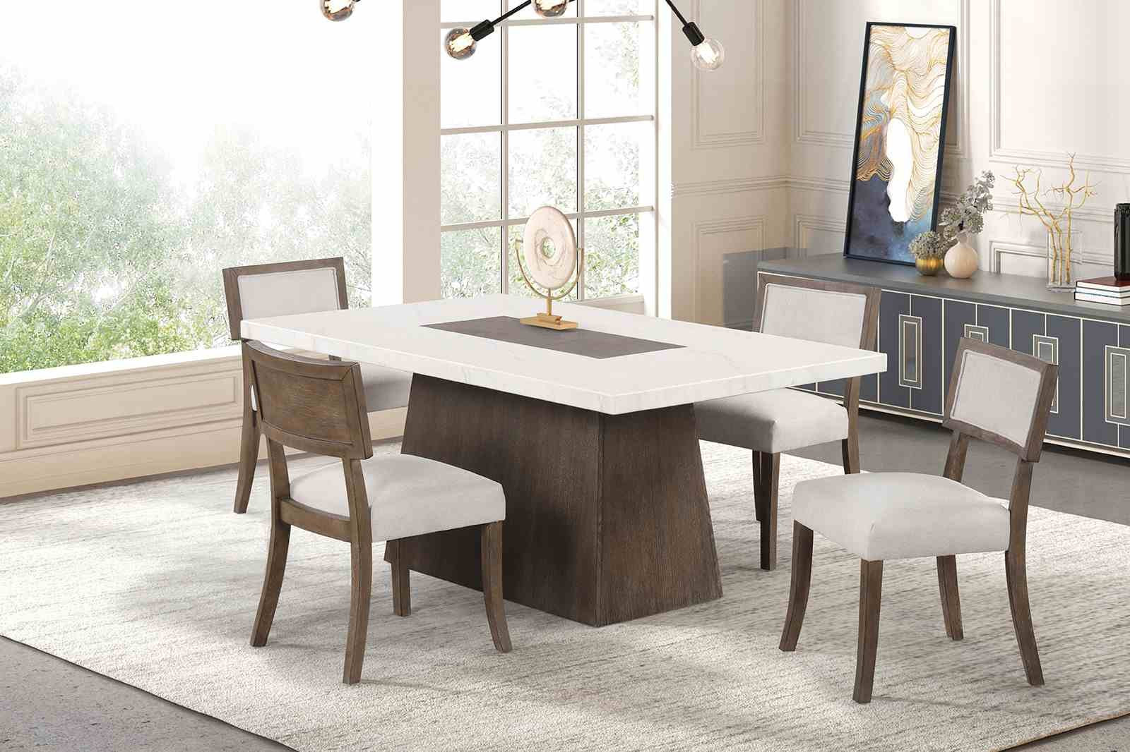 Grasten Side Chair (2/CTN), Dark Walnut/Light Gray - Image 2