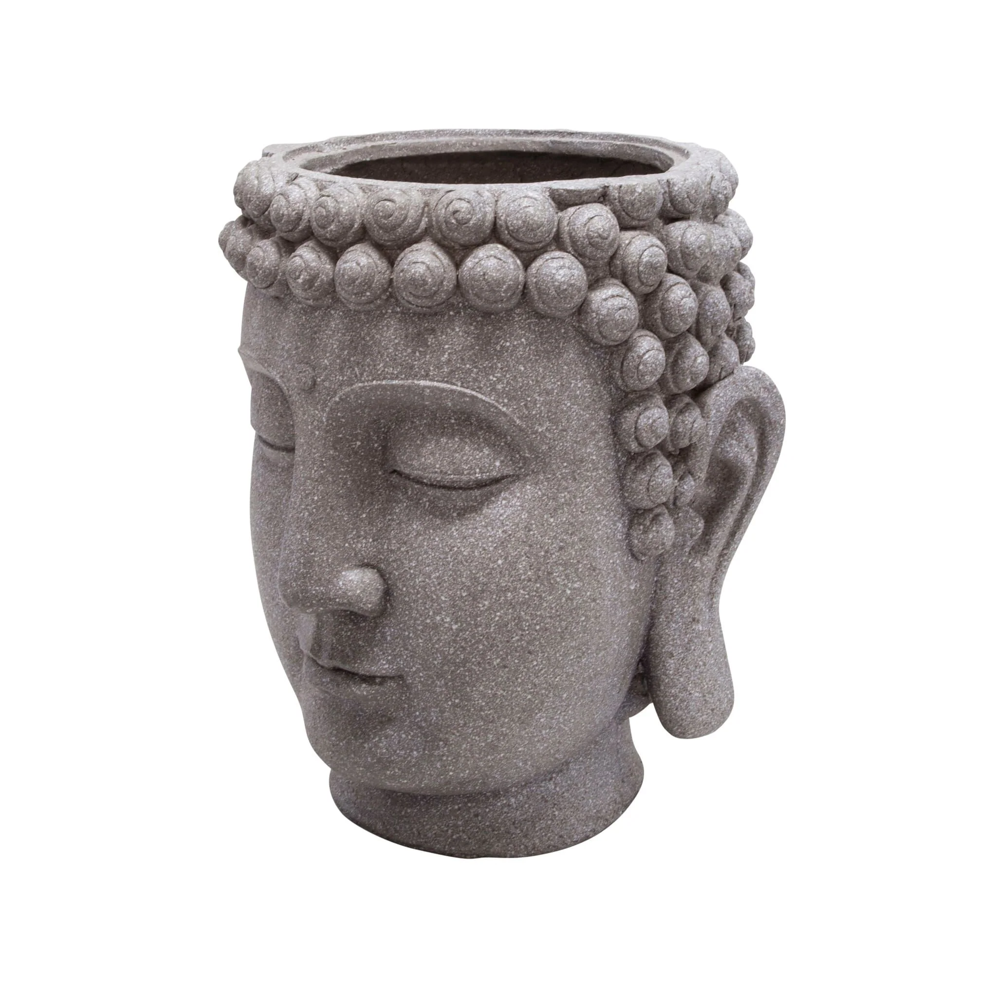 Gray Buddha Head Planter - Image 3