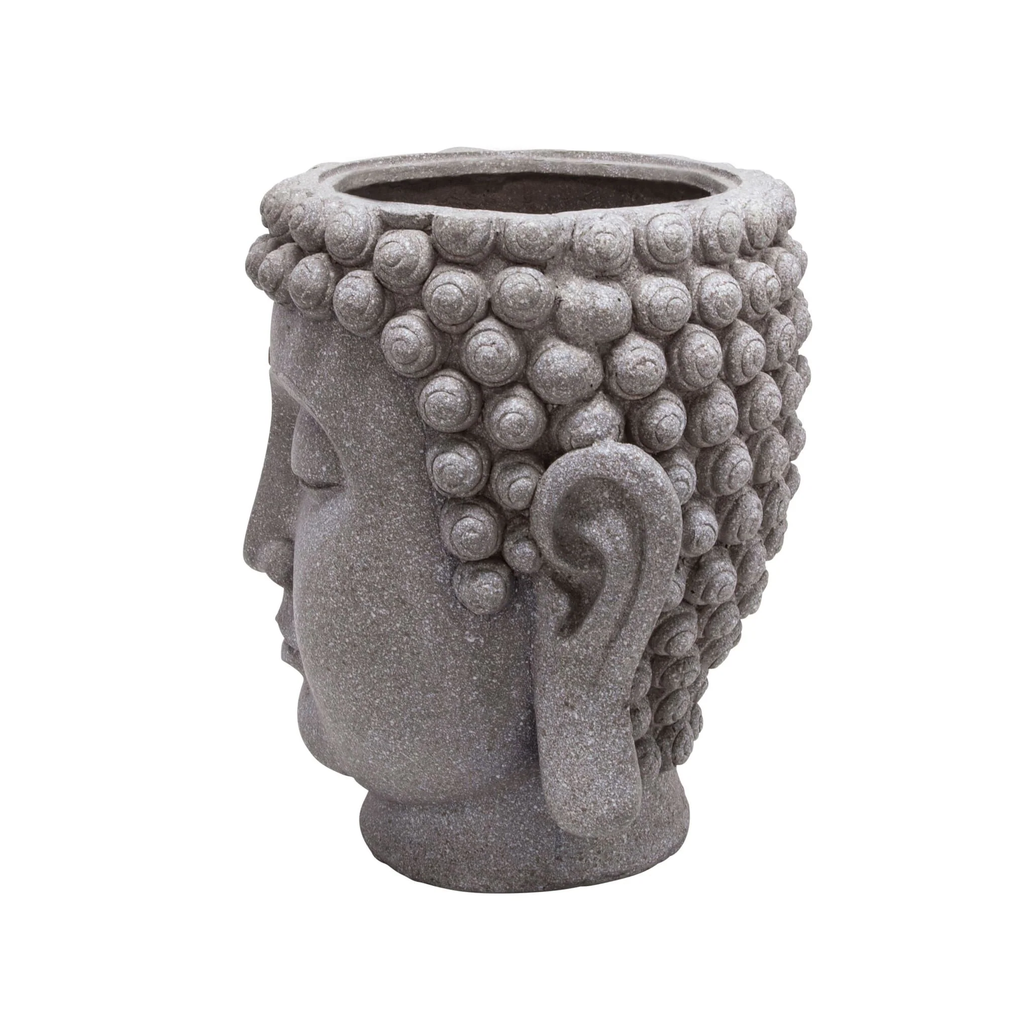 Gray Buddha Head Planter - Image 4