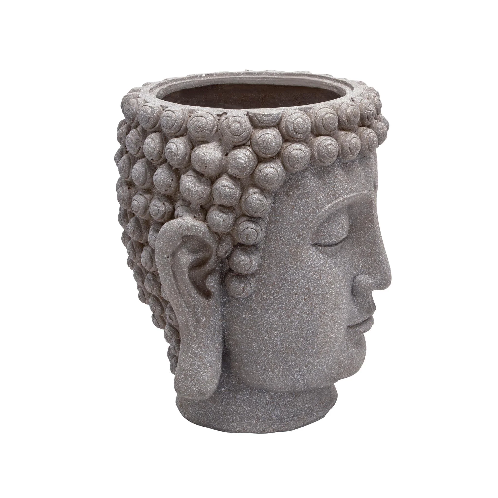 Gray Buddha Head Planter - Image 6