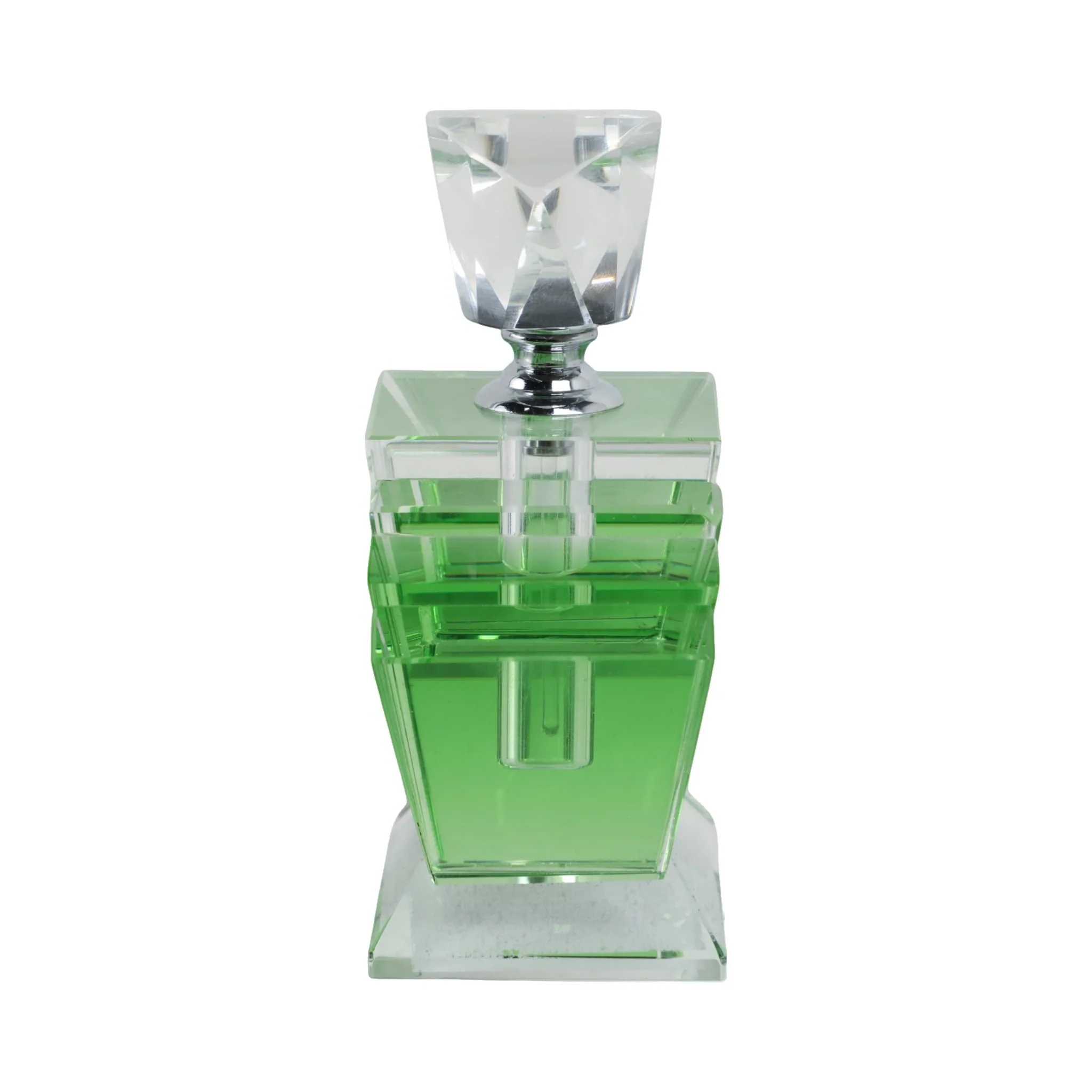 Green Crystal Perfume Bottle 4.75 - Image 3