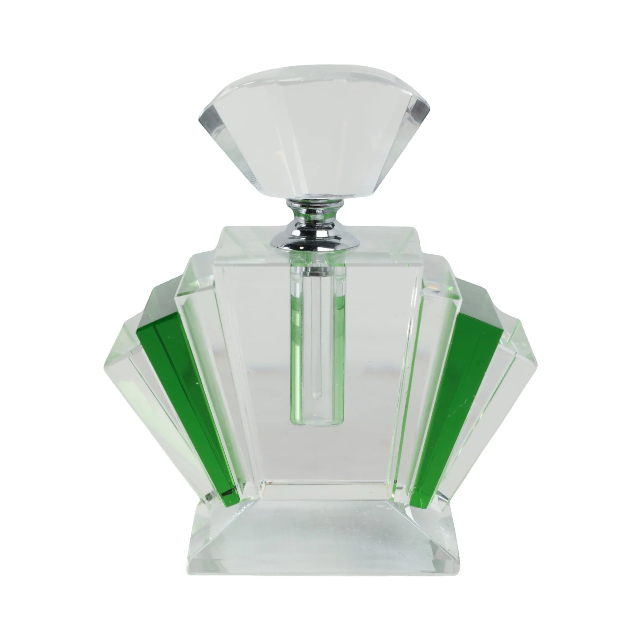 Green Crystal Perfume Bottle 4.75 - Image 4