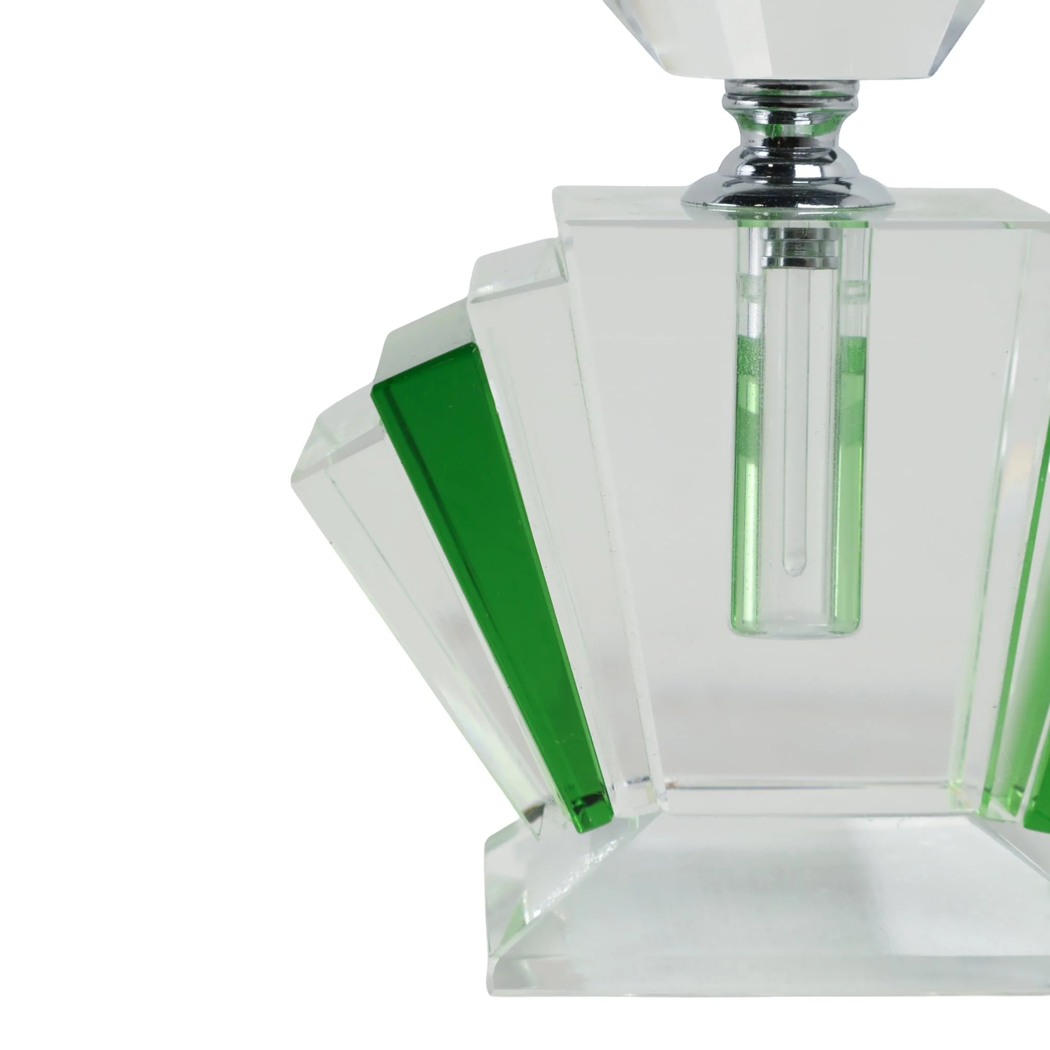Green Crystal Perfume Bottle 4.75 - Image 5