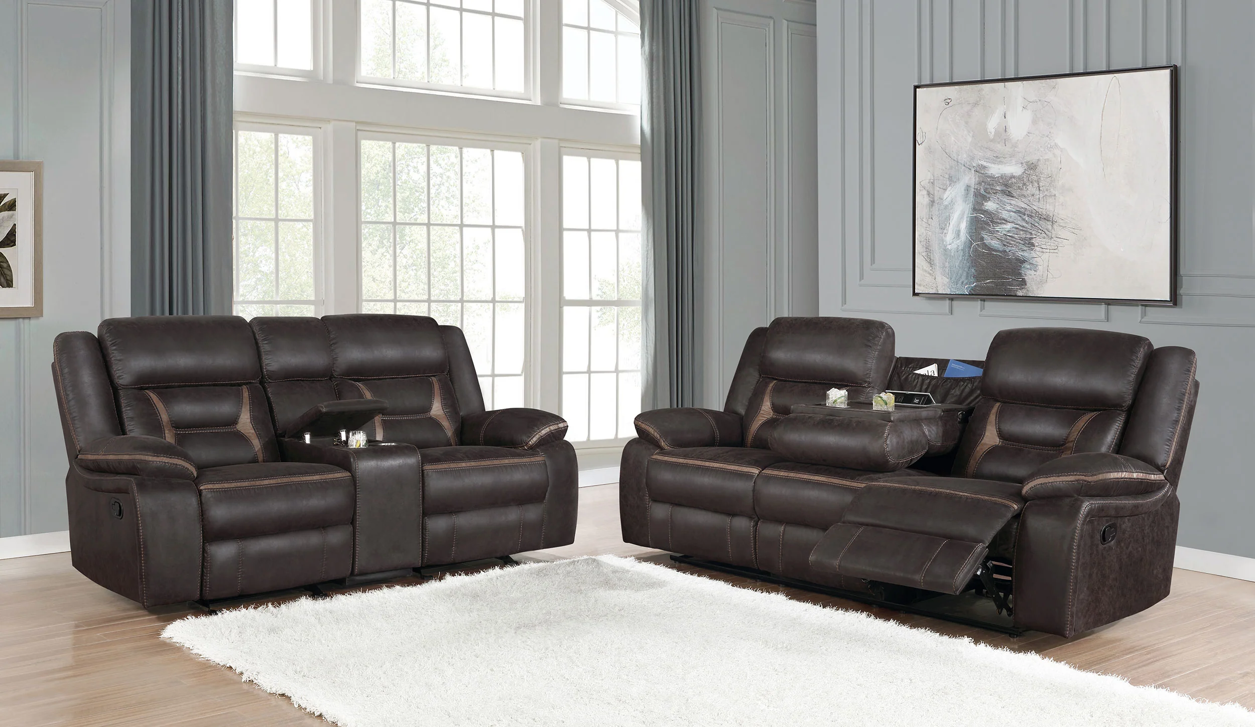 Greer Reclining Sofa Set - Image 33