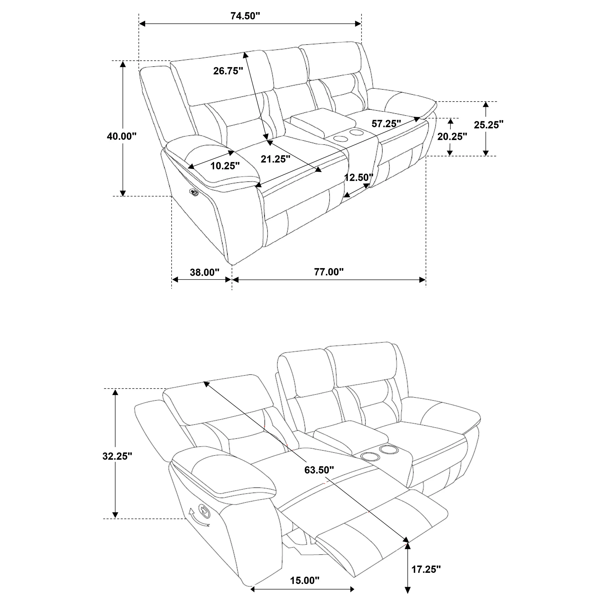 Greer Reclining Sofa Set - Image 44