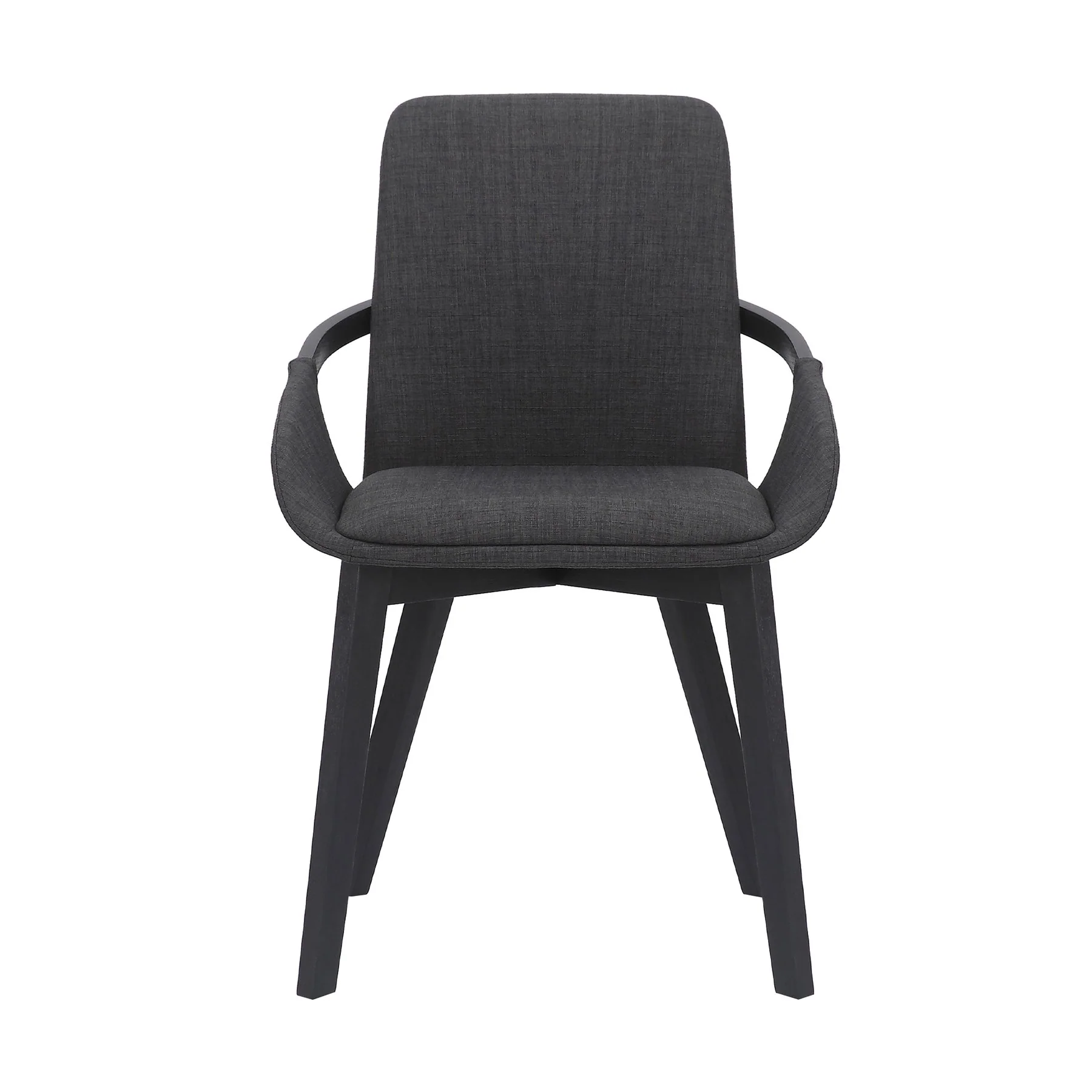 Greisen Modern Charcoal Wood Dining Room Chair - Image 2