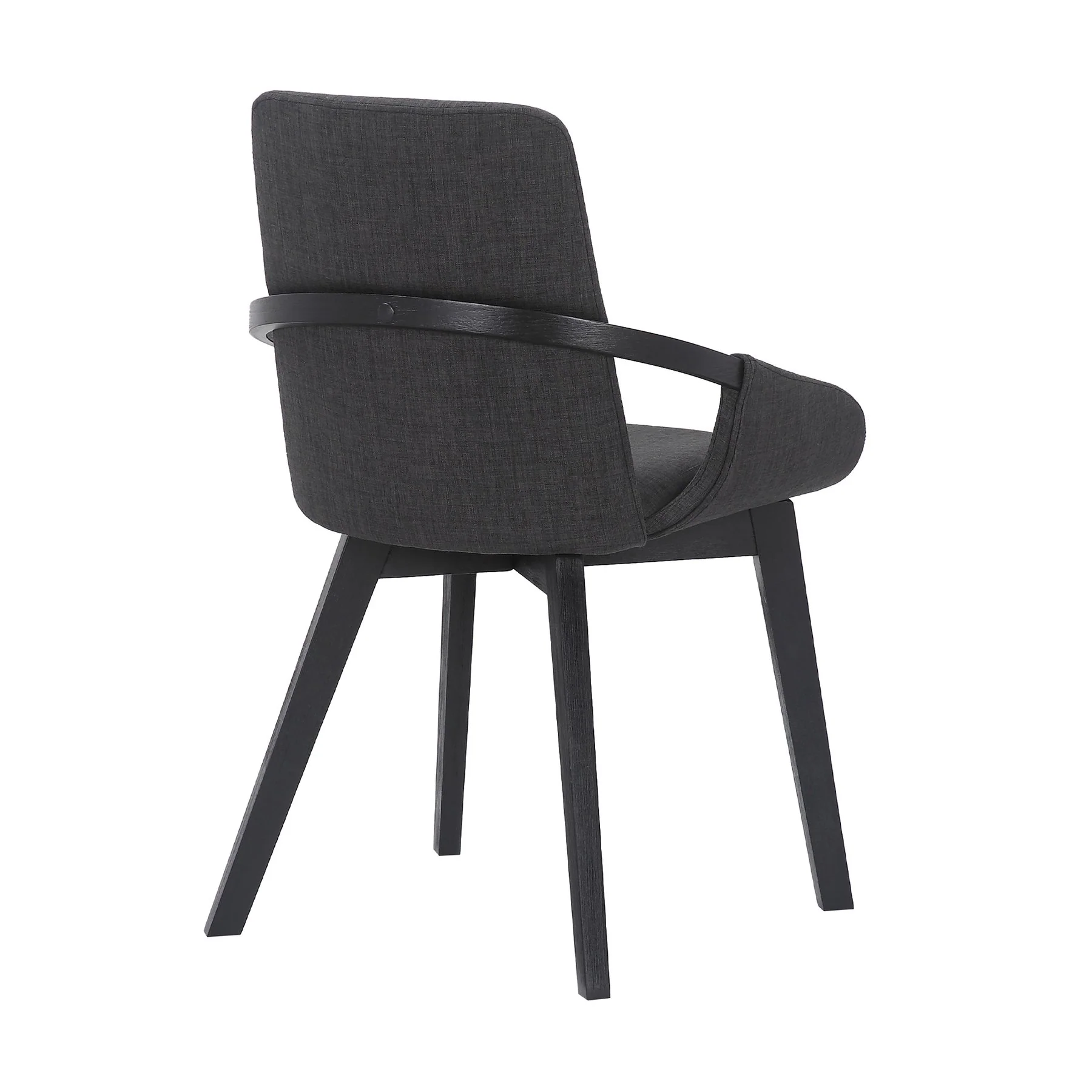 Greisen Modern Charcoal Wood Dining Room Chair - Image 4