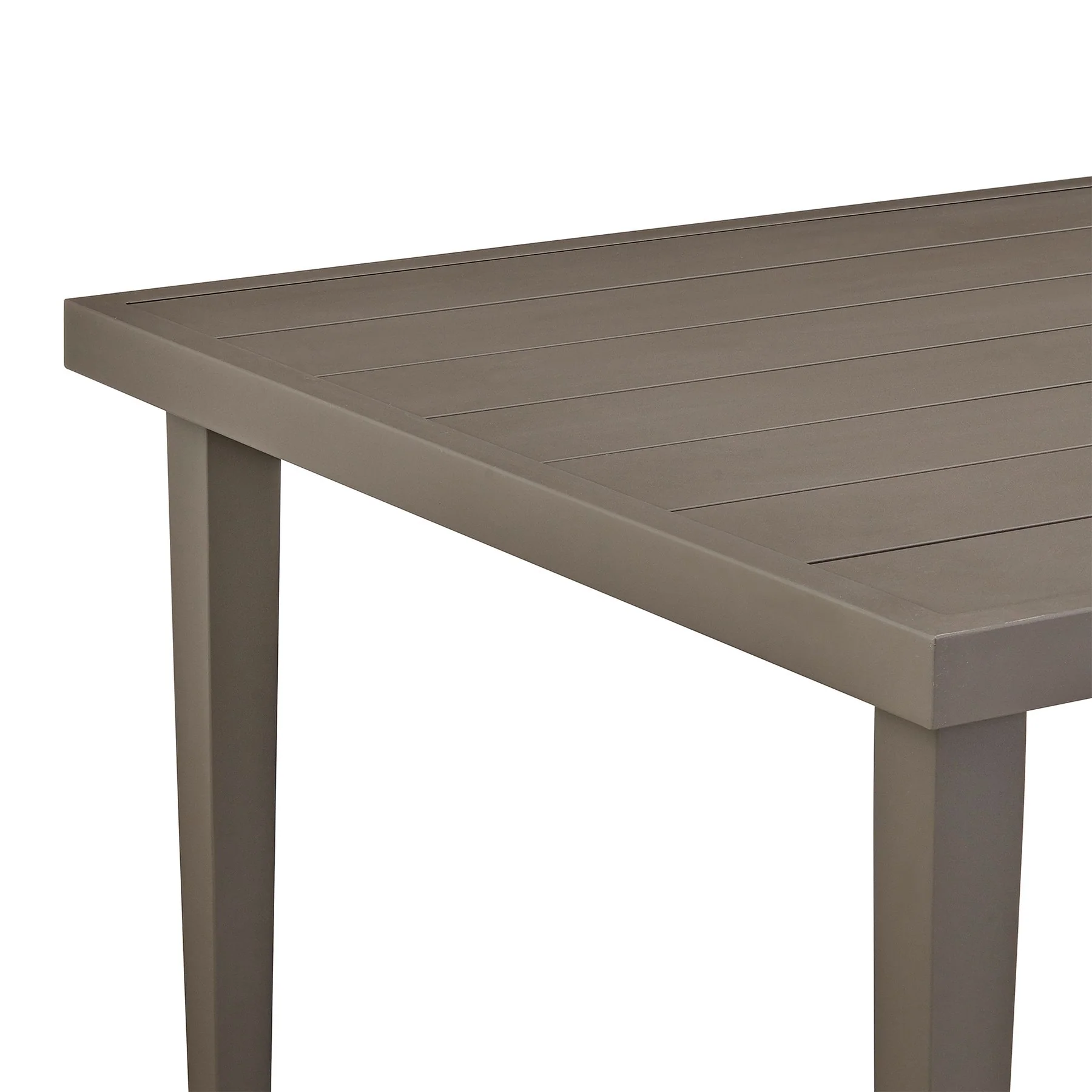 Grenada Outdoor Aluminum Gray Rectangle Dining Table - Image 3