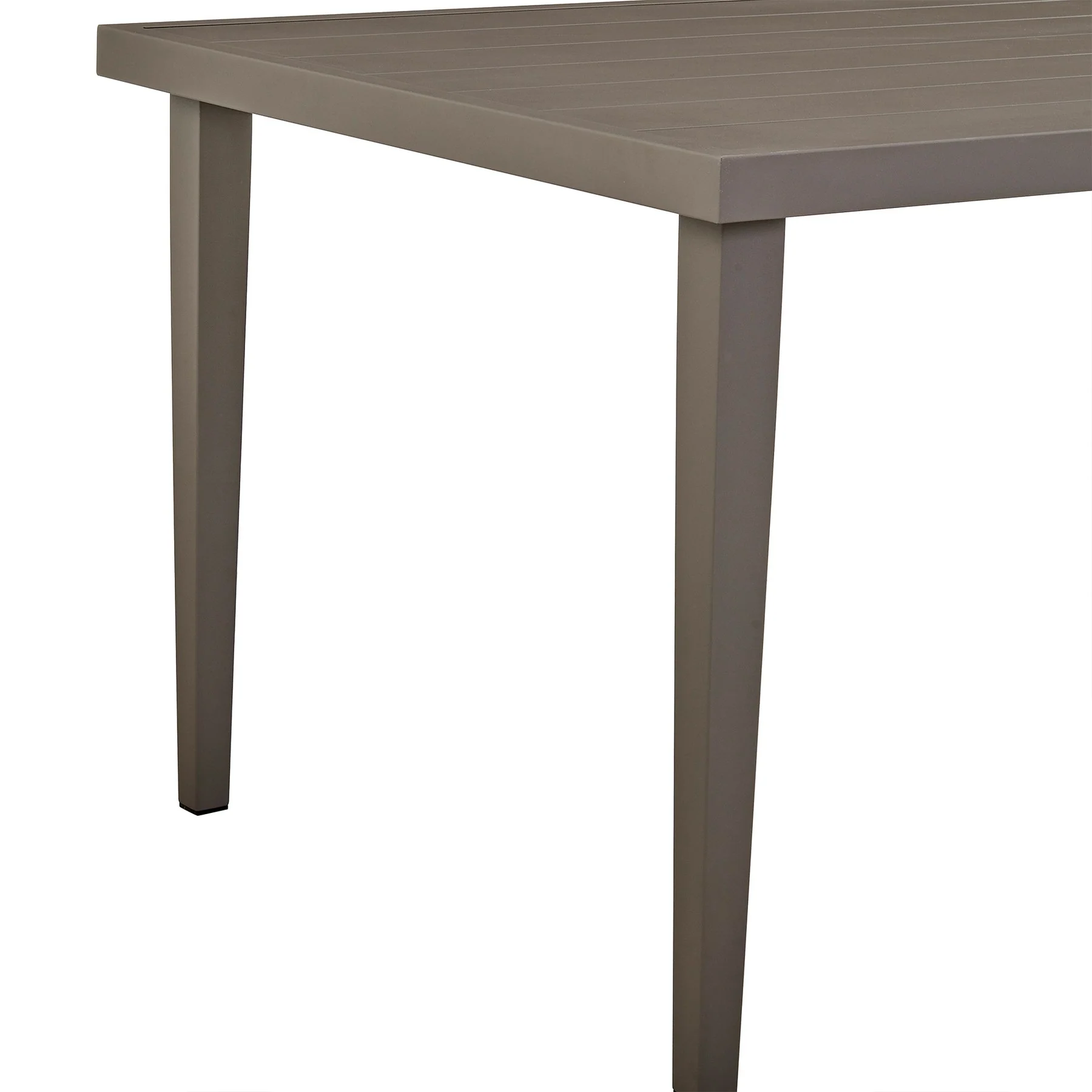 Grenada Outdoor Aluminum Gray Rectangle Dining Table - Image 4